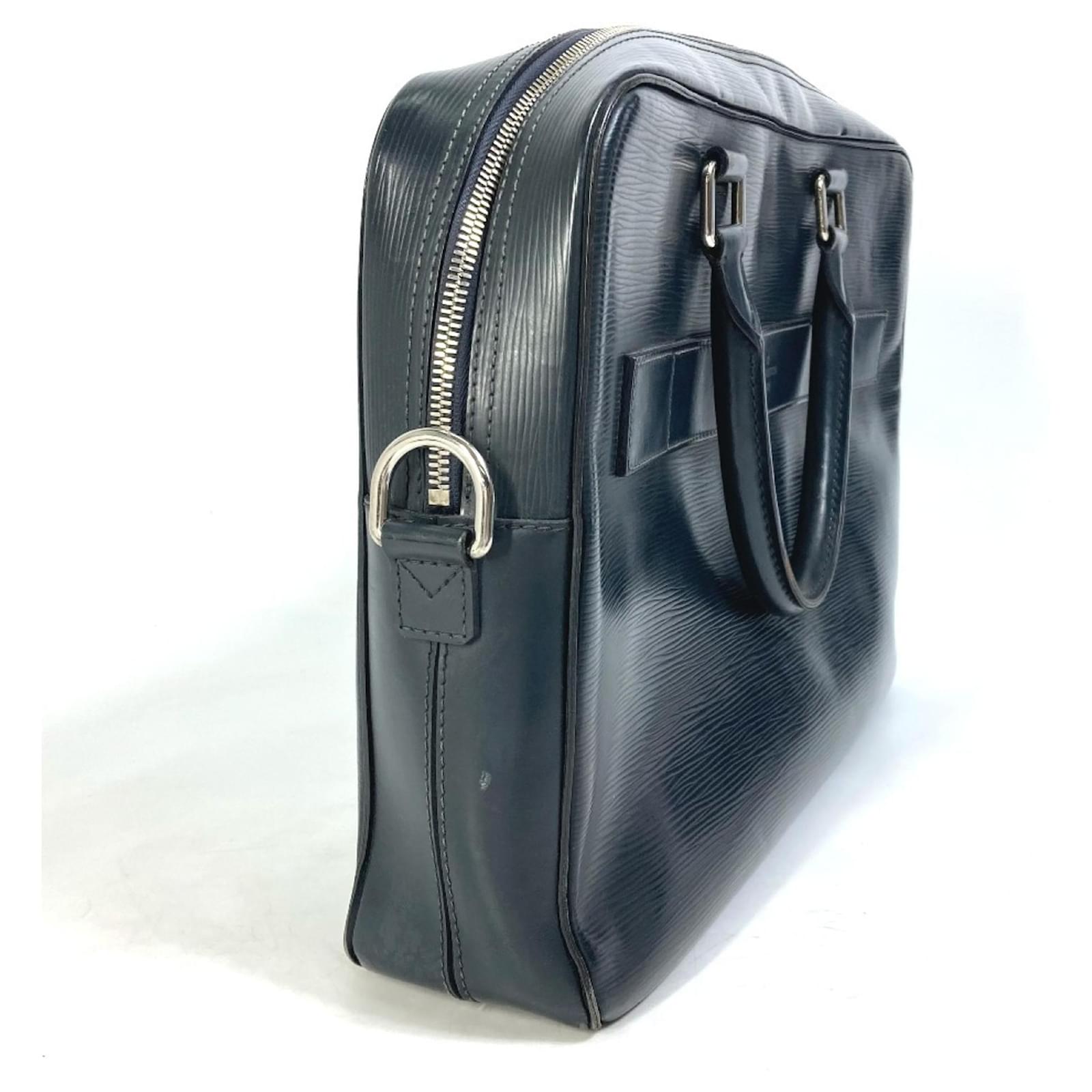 Louis Vuitton Epi Leather Porte Document Handbag Blue Navy blue ref.2422656