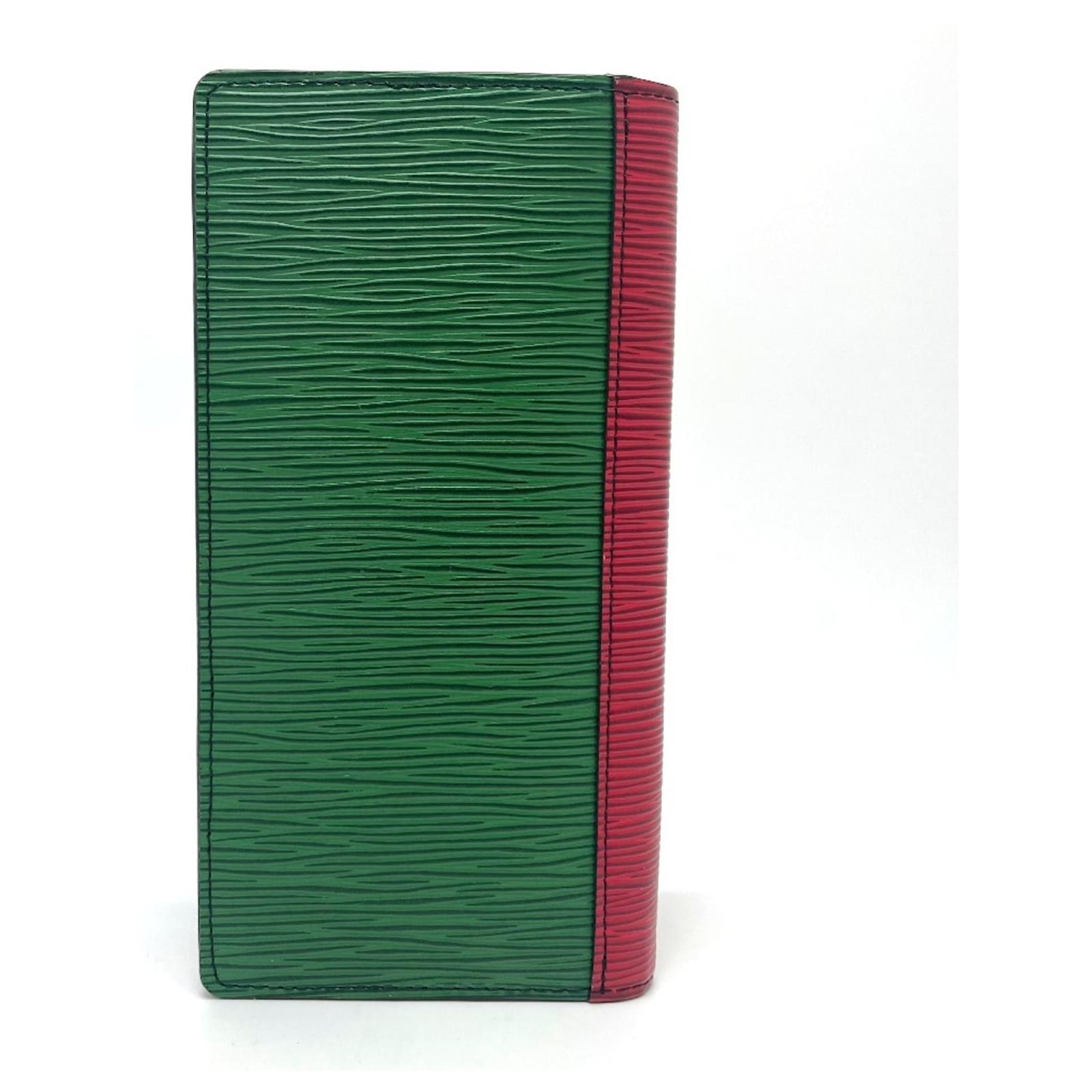 Louis Vuitton Epi Leather Portefeuille Brazza NM Bifold Long Wallet Red Blue Green  ref.2423718