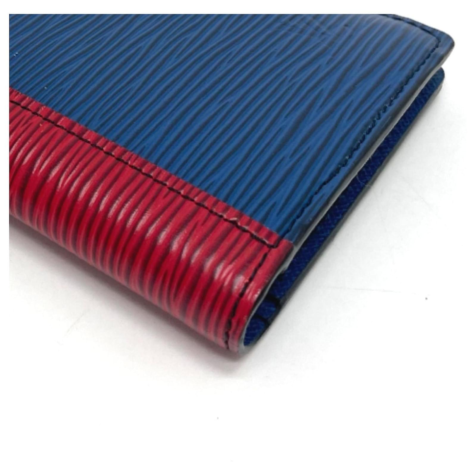 Louis Vuitton Epi Leather Portefeuille Brazza NM Bifold Long Wallet Red Blue Green  ref.2423718