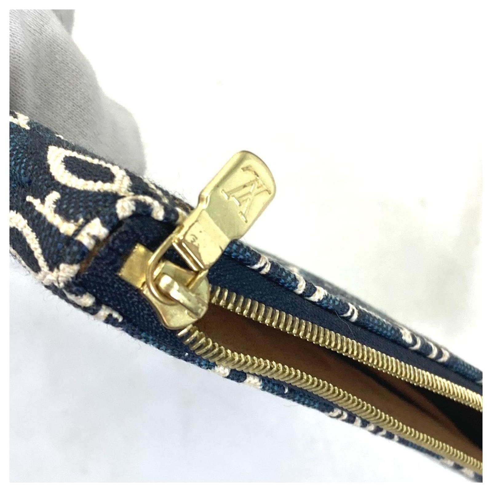Louis Vuitton M57484 Monogram Jacquard Neverfull MM Shoulder Bag Navy blue Cloth ref.2423740