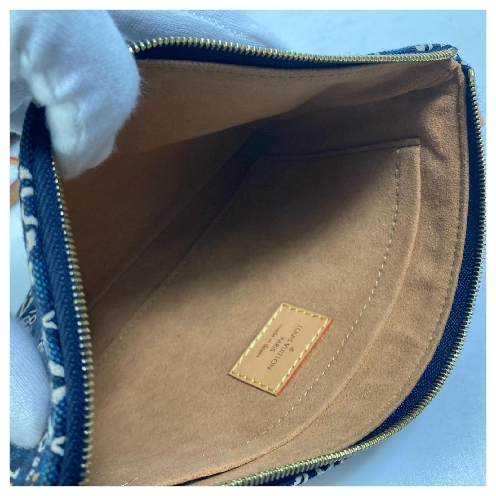 Louis Vuitton M57484 Monogram Jacquard Neverfull MM Shoulder Bag Navy blue Cloth ref.2423740