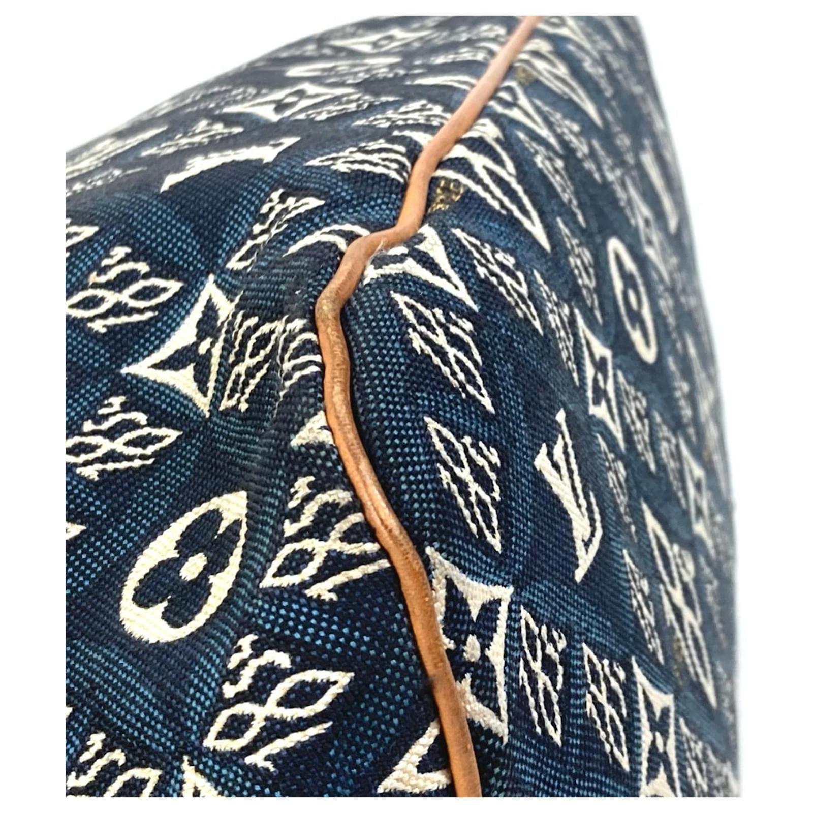 Louis Vuitton M57484 Monogram Jacquard Neverfull MM Shoulder Bag Navy blue Cloth ref.2423740