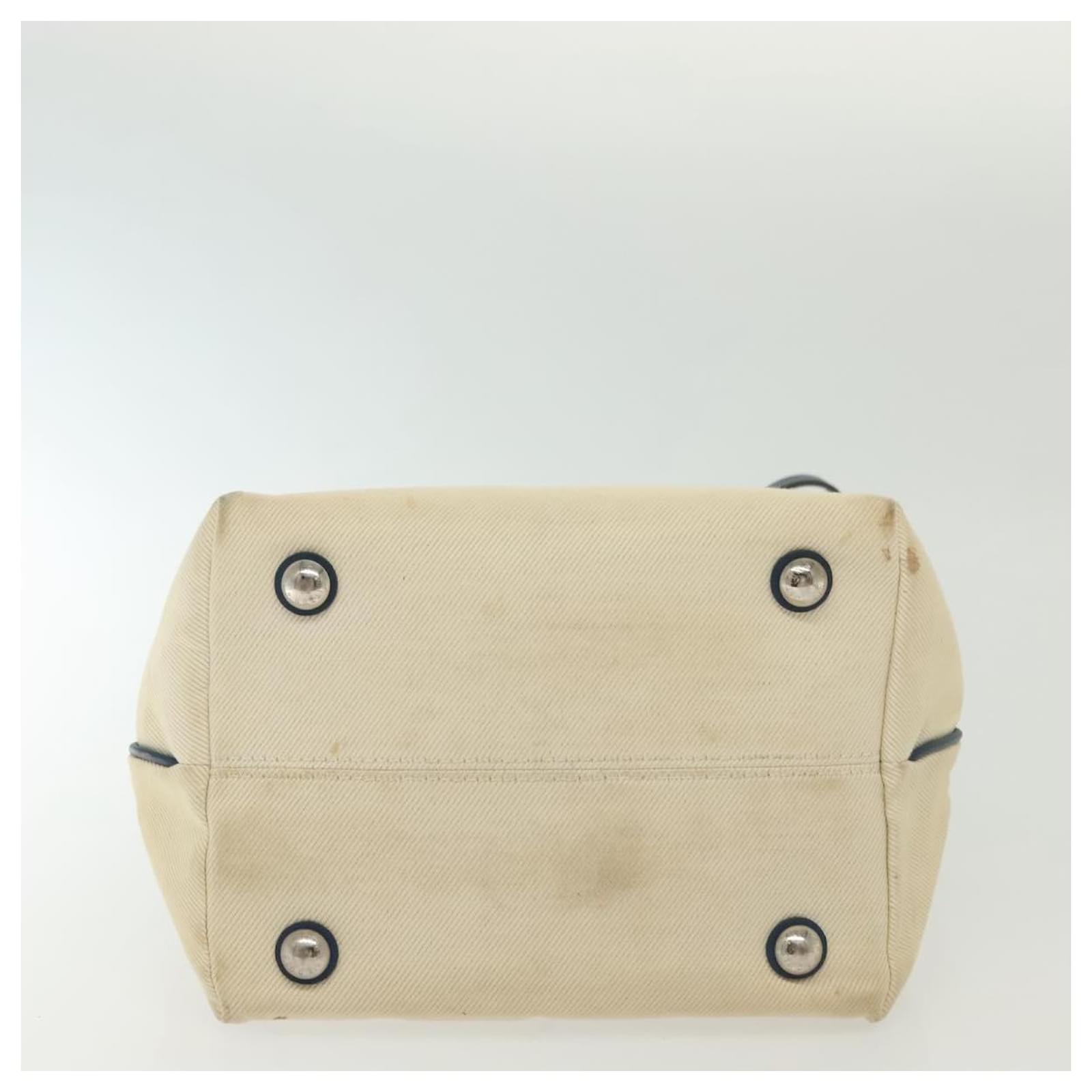 LOUIS VUITTON Cabas PM Tote Bag Canvas White Blue M94504 LV Auth BA4614 Cloth  ref.2424012