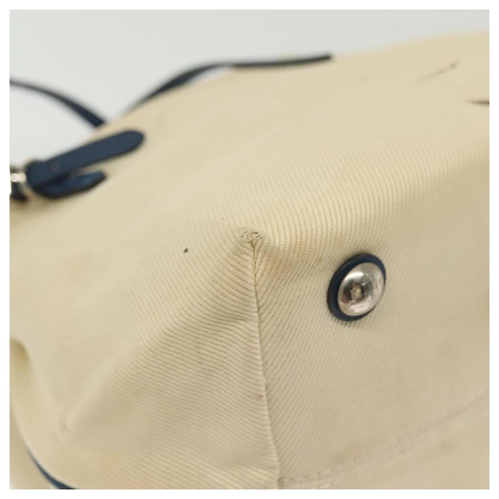 LOUIS VUITTON Cabas PM Tote Bag Canvas White Blue M94504 LV Auth BA4614 Cloth  ref.2424012