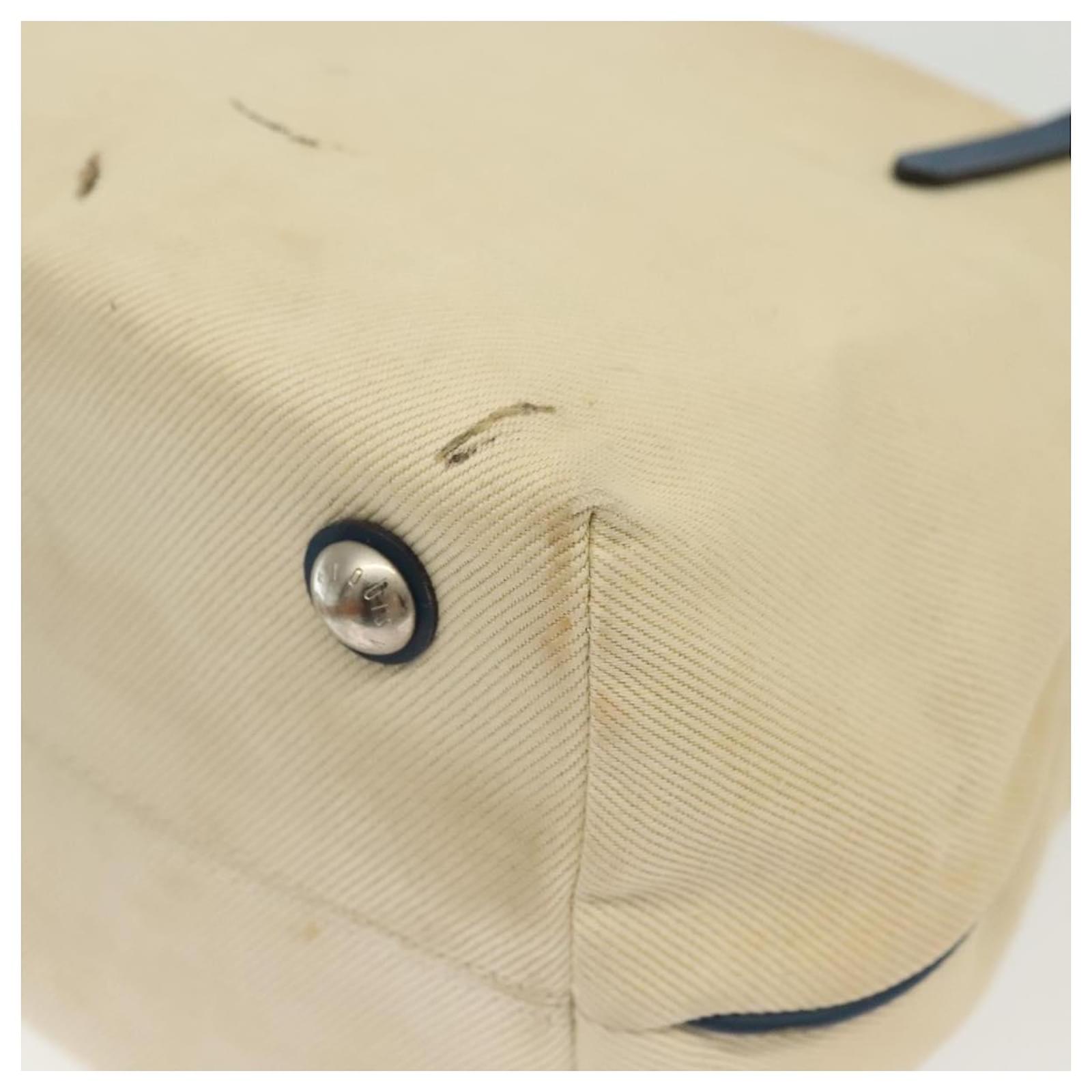 LOUIS VUITTON Cabas PM Tote Bag Canvas White Blue M94504 LV Auth BA4614 Cloth  ref.2424012