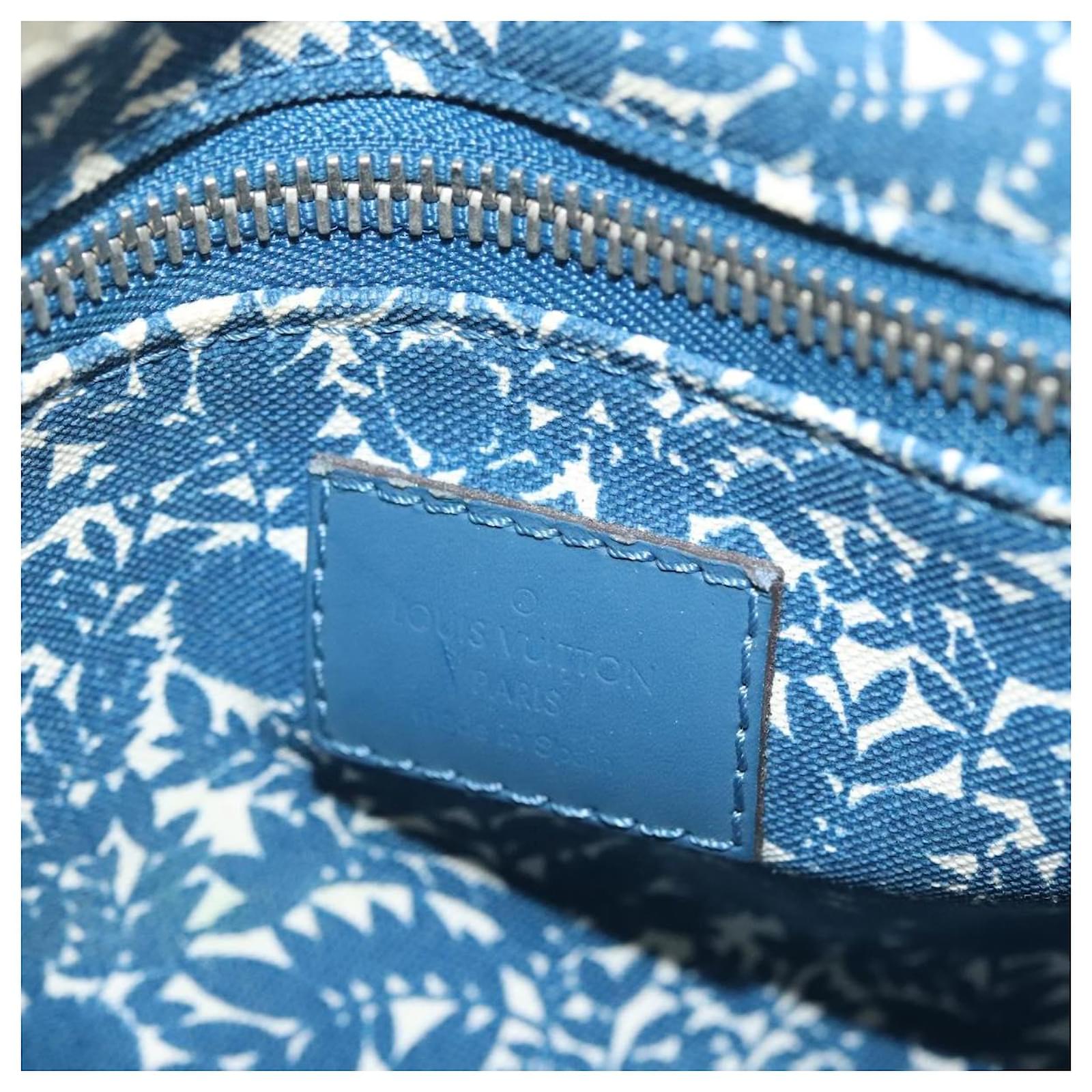 LOUIS VUITTON Cabas PM Tote Bag Canvas White Blue M94504 LV Auth BA4614 Cloth  ref.2424012