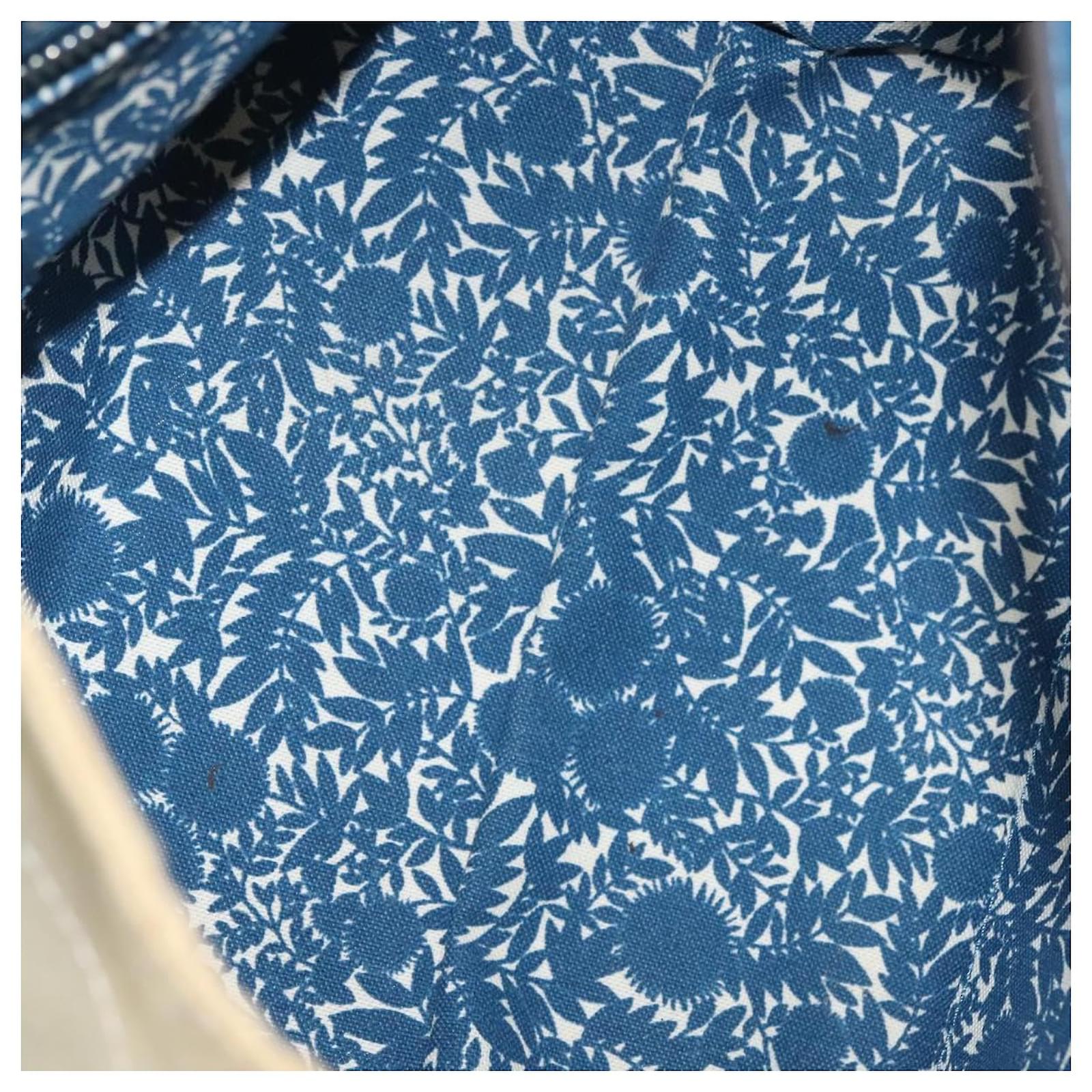 LOUIS VUITTON Cabas PM Tote Bag Canvas White Blue M94504 LV Auth BA4614 Cloth  ref.2424012