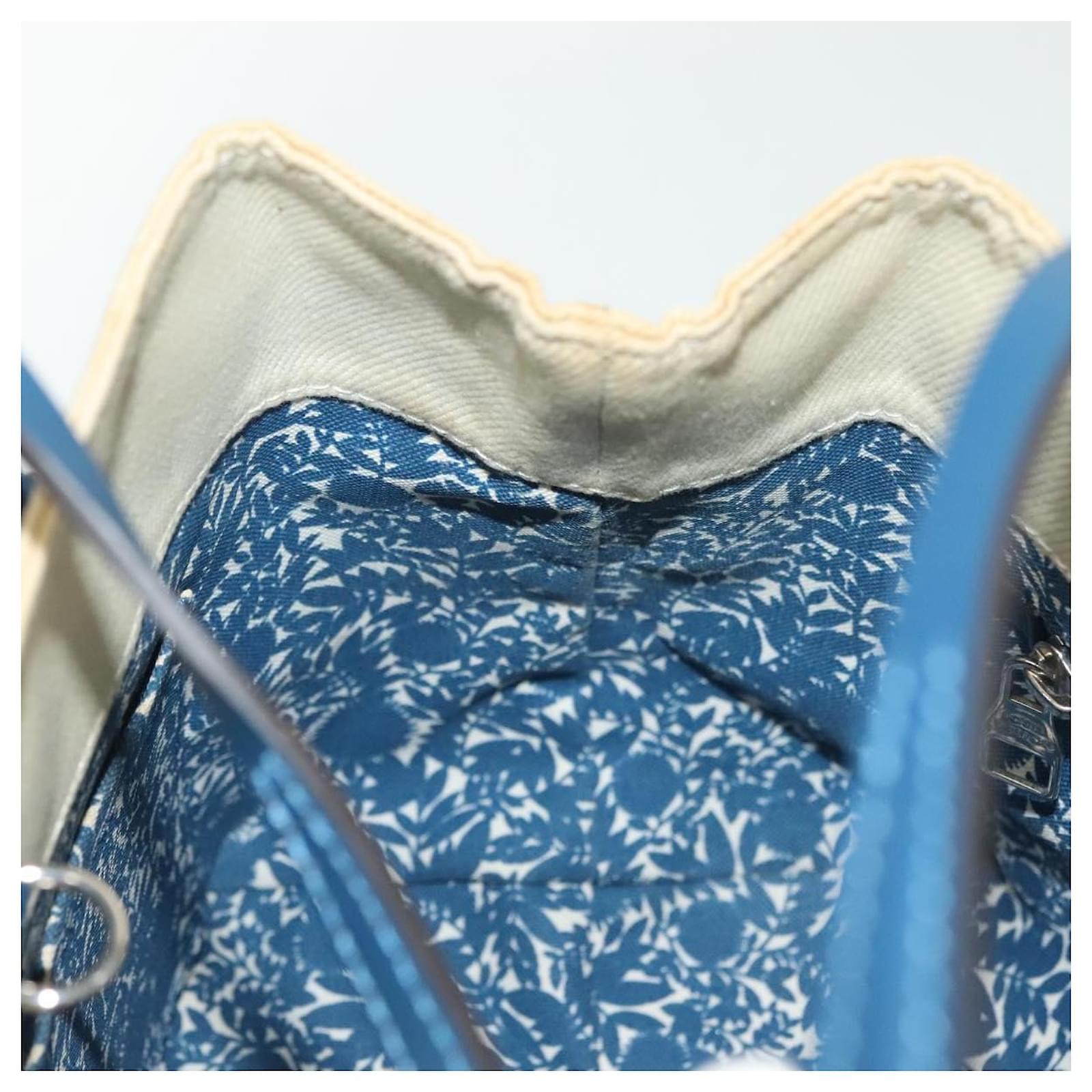 LOUIS VUITTON Cabas PM Tote Bag Canvas White Blue M94504 LV Auth BA4614 Cloth  ref.2424012