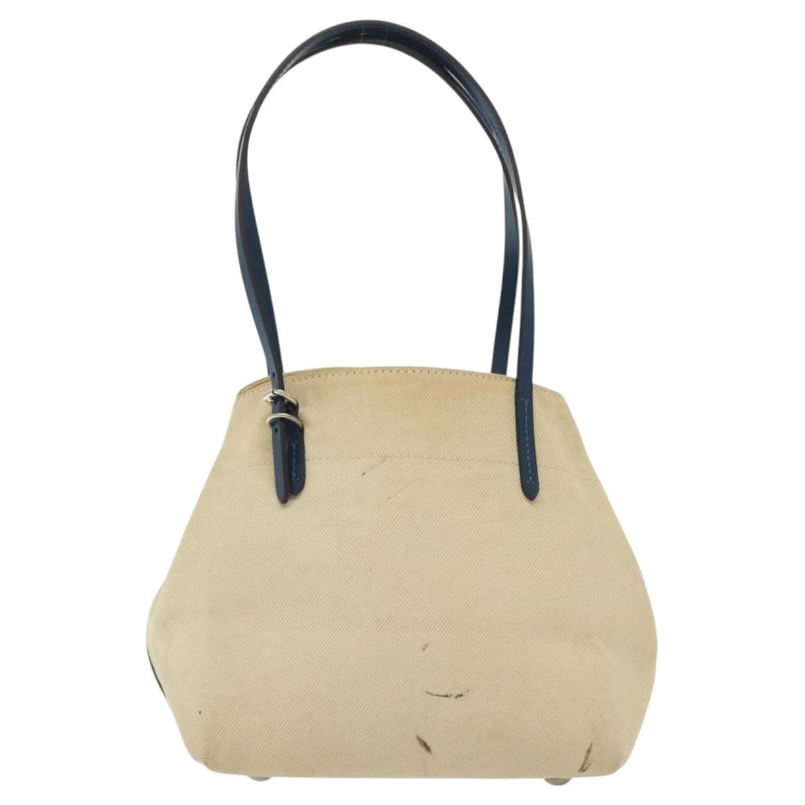 LOUIS VUITTON Cabas PM Tote Bag Canvas White Blue M94504 LV Auth BA4614 Cloth  ref.2424012