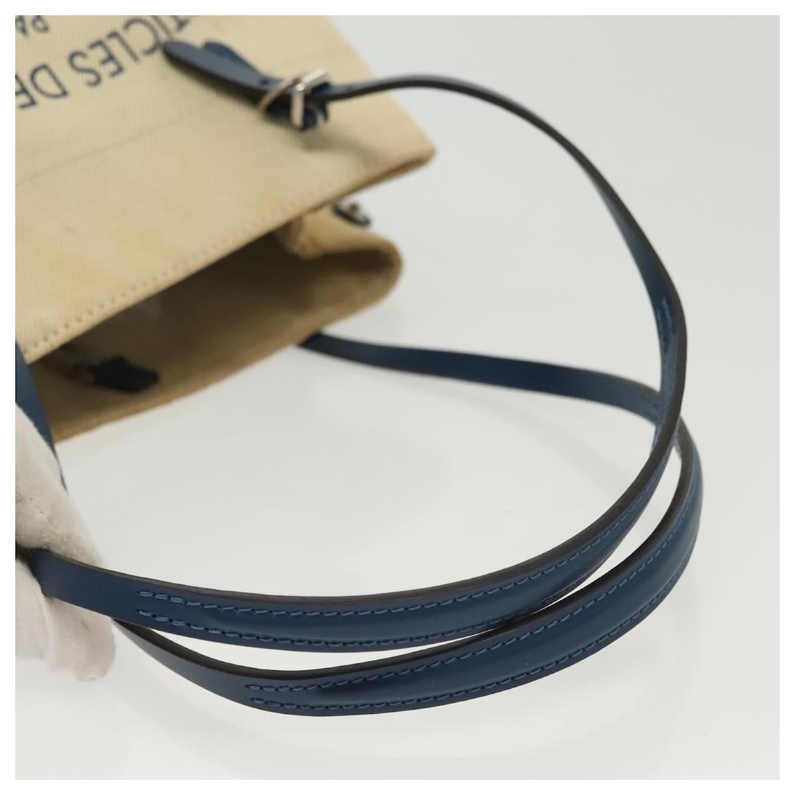 LOUIS VUITTON Cabas PM Tote Bag Canvas White Blue M94504 LV Auth BA4614 Cloth  ref.2424012