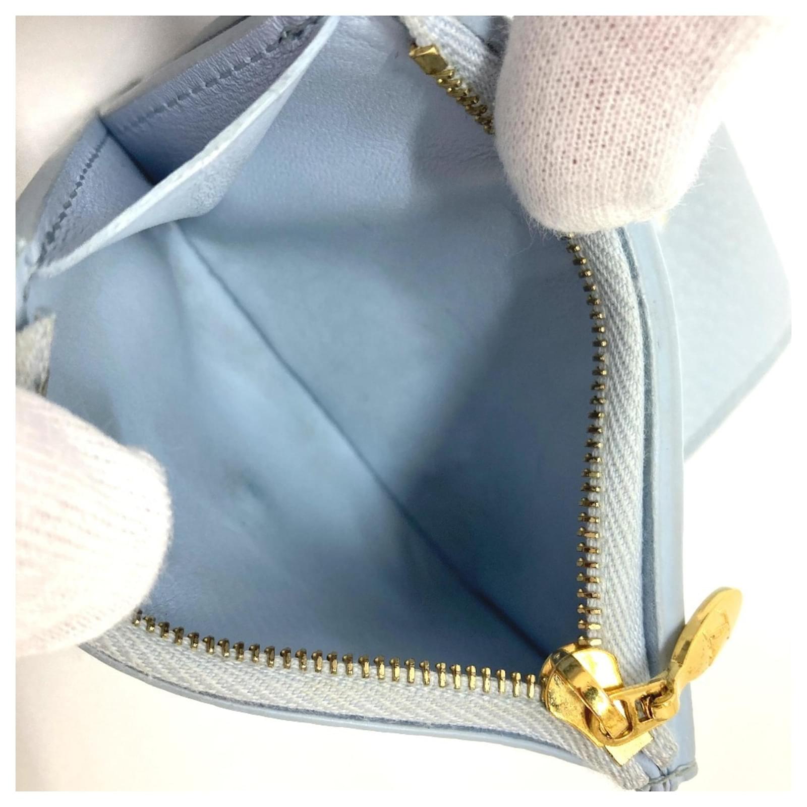 Louis Vuitton Portefeuille Capucines XS Compact Tri-fold Wallet Blue Leather  ref.2424706