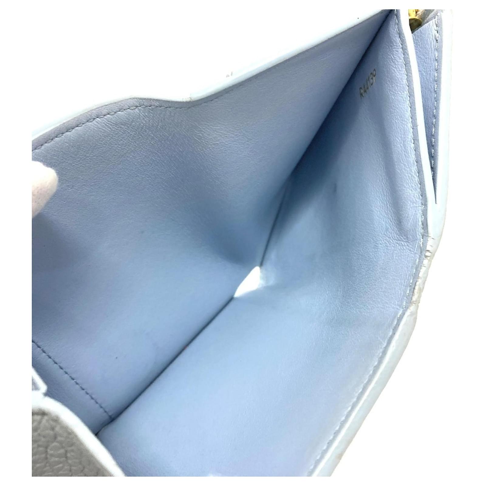 Louis Vuitton Portefeuille Capucines XS Compact Tri-fold Wallet Blue Leather  ref.2424706