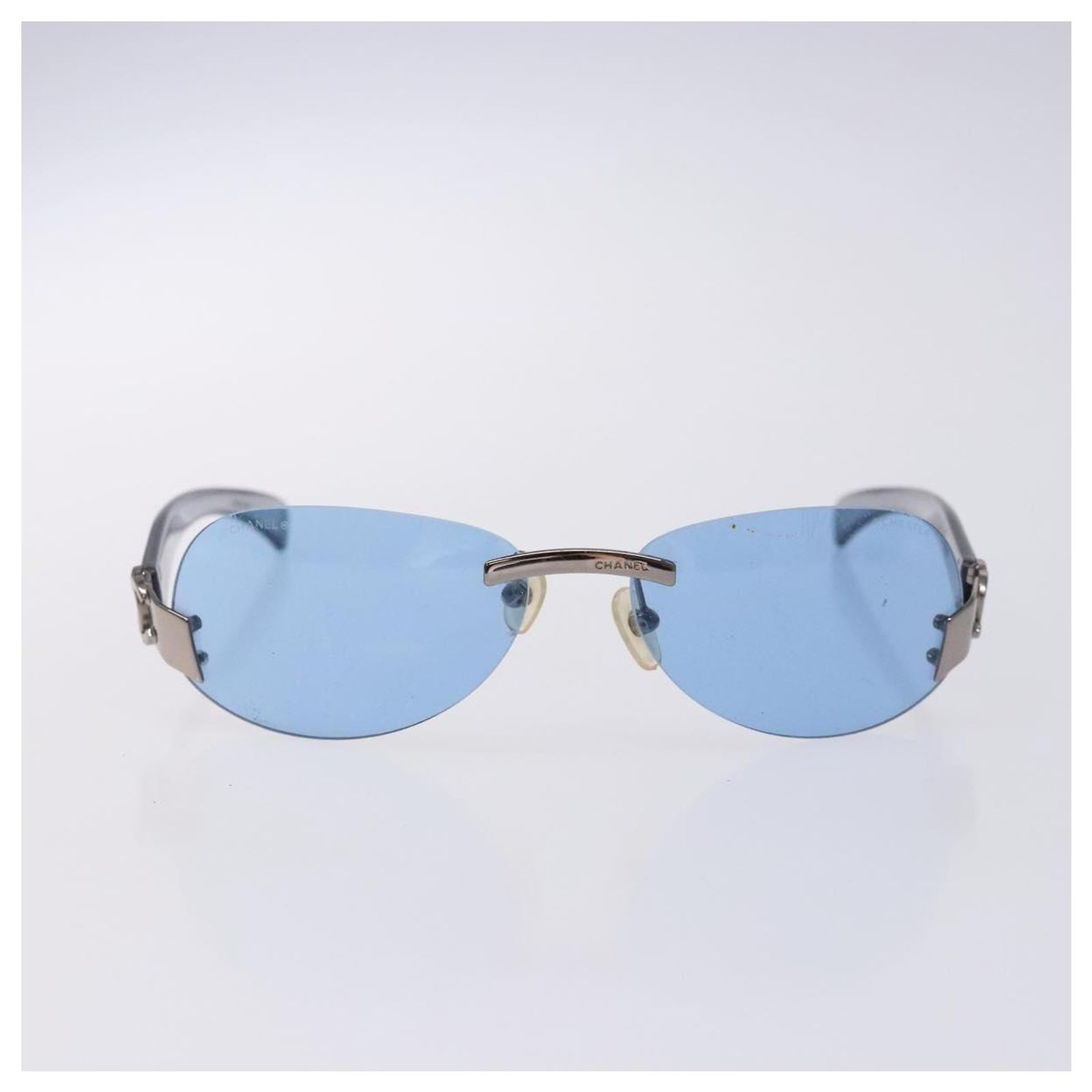 CHANEL Sunglasses plastic Blue CC Auth 67511 CHANEL Sunglasses Plastic Blue CC Auth bs28414 ref.2426038  main image 2