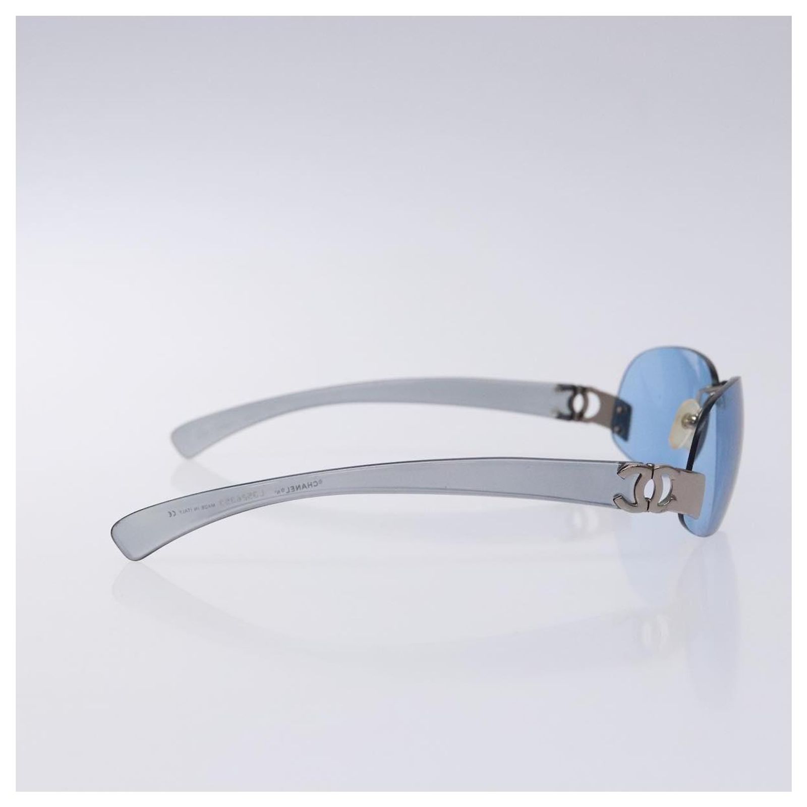 CHANEL Sunglasses Plastic Blue CC Auth bs28414 ref.2426038 