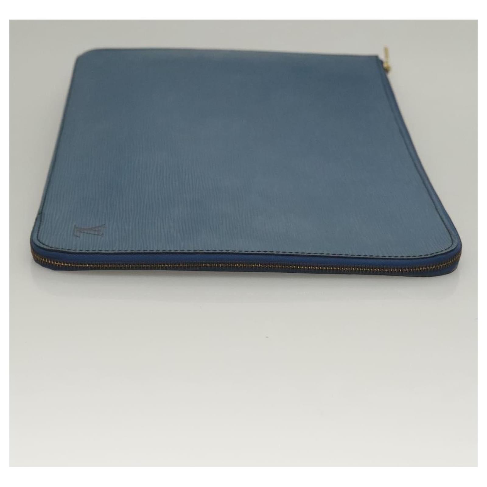 Louis Vuitton Pochette Document Blue Leather  ref.2426466