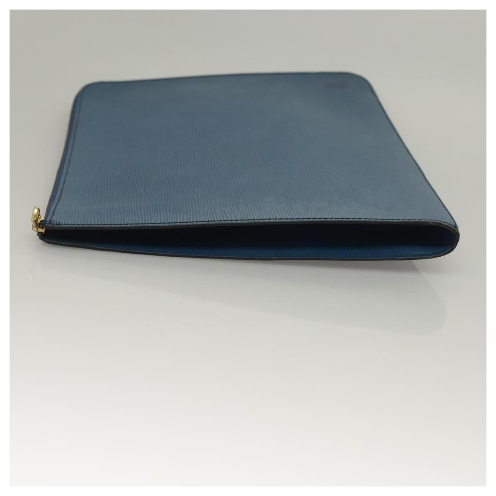 Louis Vuitton Pochette Document Blue Leather  ref.2426466
