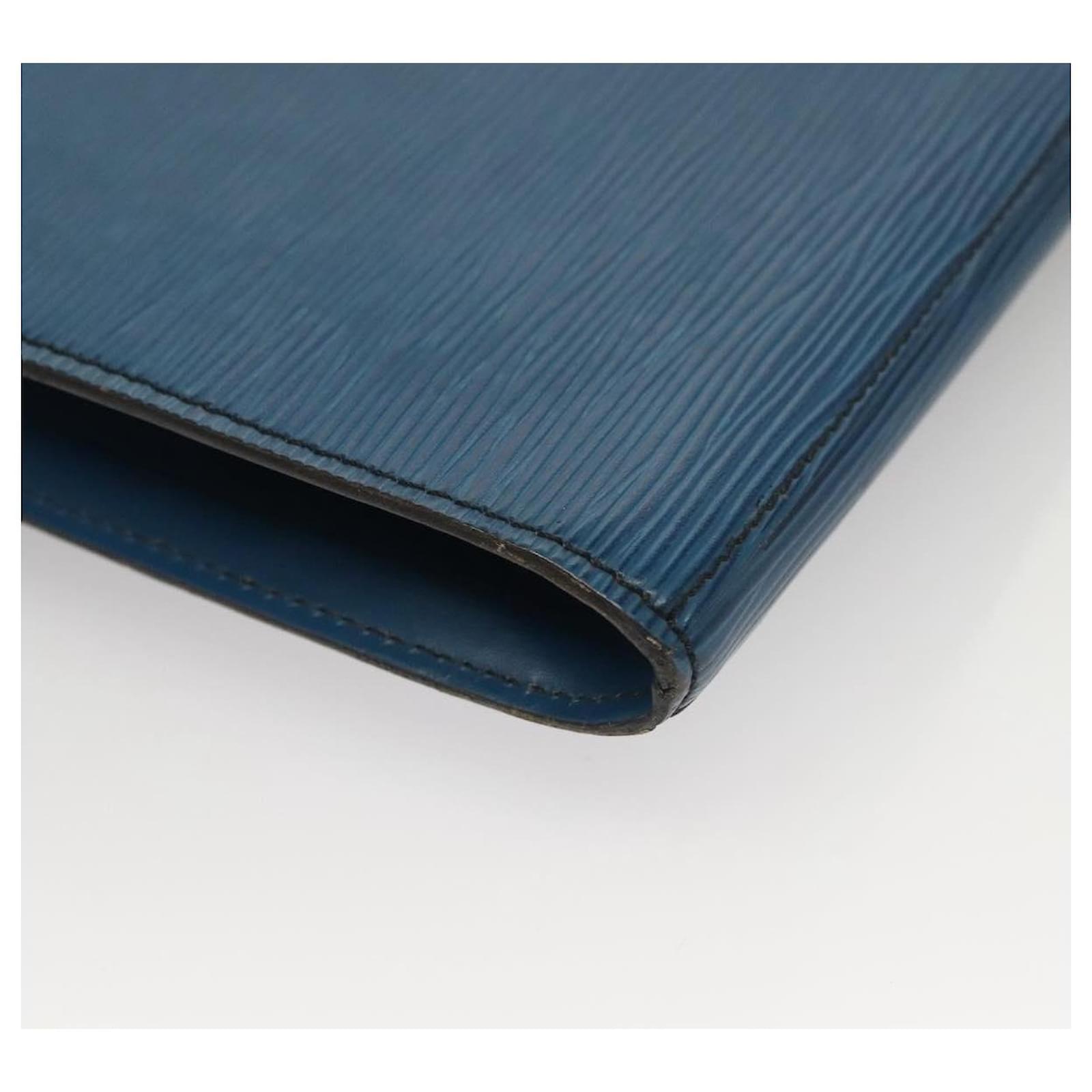 Louis Vuitton Pochette Document Blue Leather  ref.2426466
