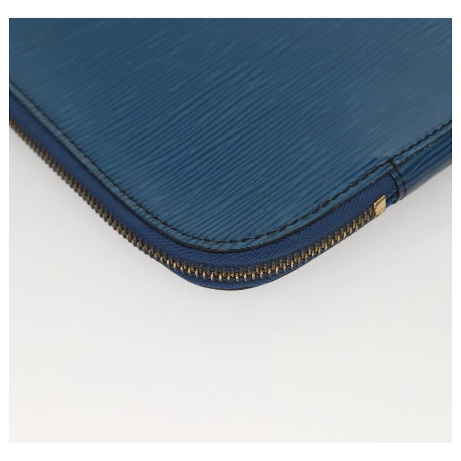 Louis Vuitton Pochette Document Blue Leather  ref.2426466