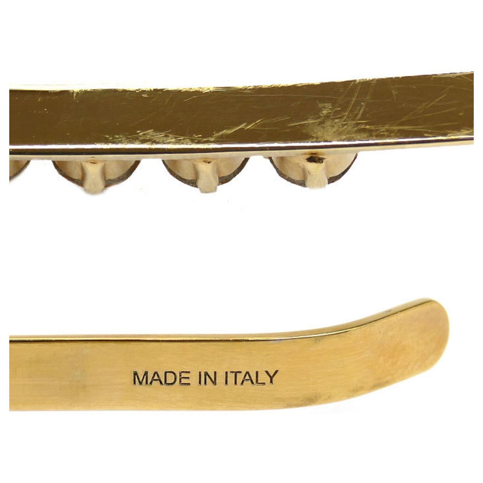 PRADA Prada Brass Artificial Crystal Triangle Headband 1IH048 2CK4 F03CR Prada Brass Artificial Crystal Triangle Headband Golden  main image 2