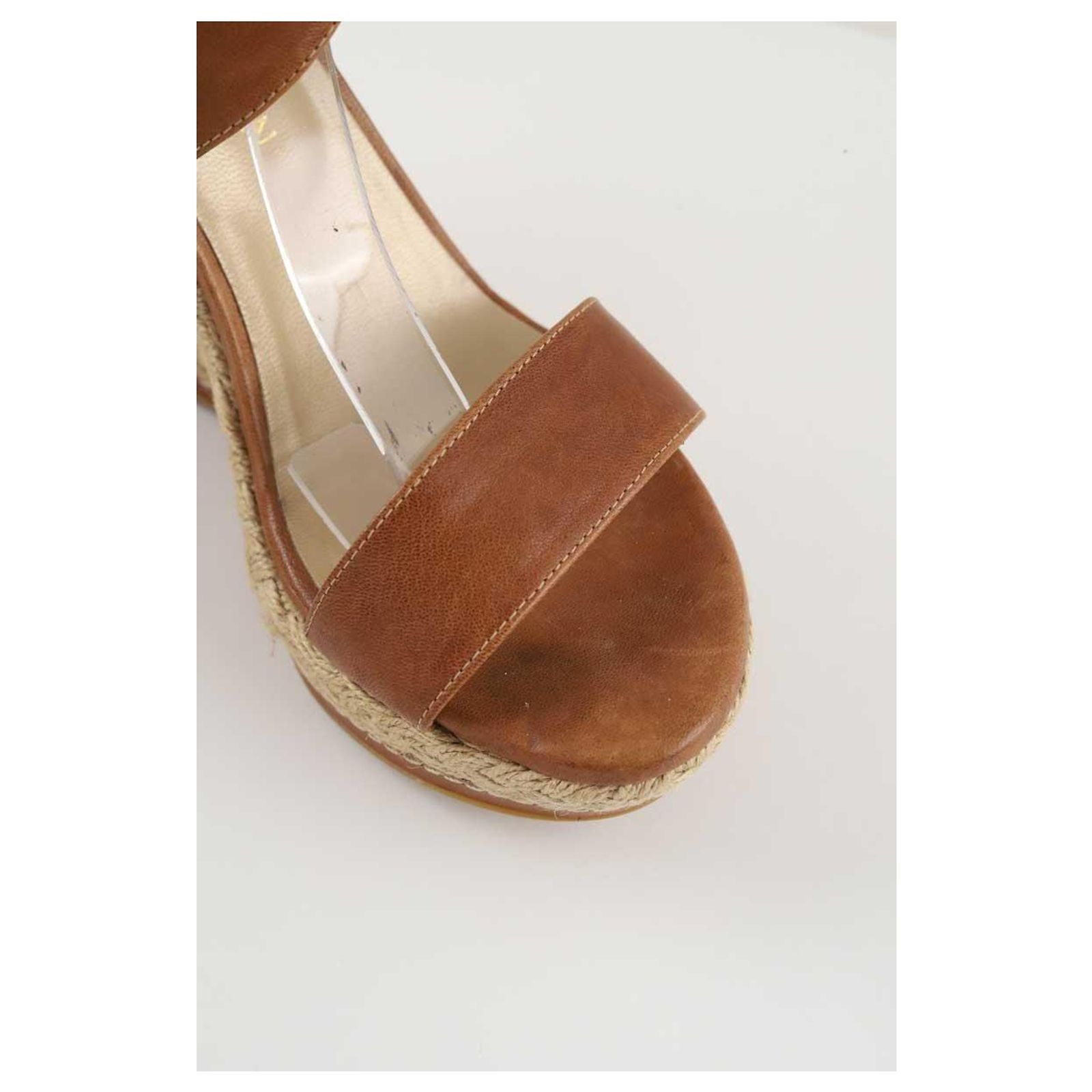 Escarpins Stuart Weitzman - Talons Hauts Cuir Marron, Taille 7.5 US, Occasion