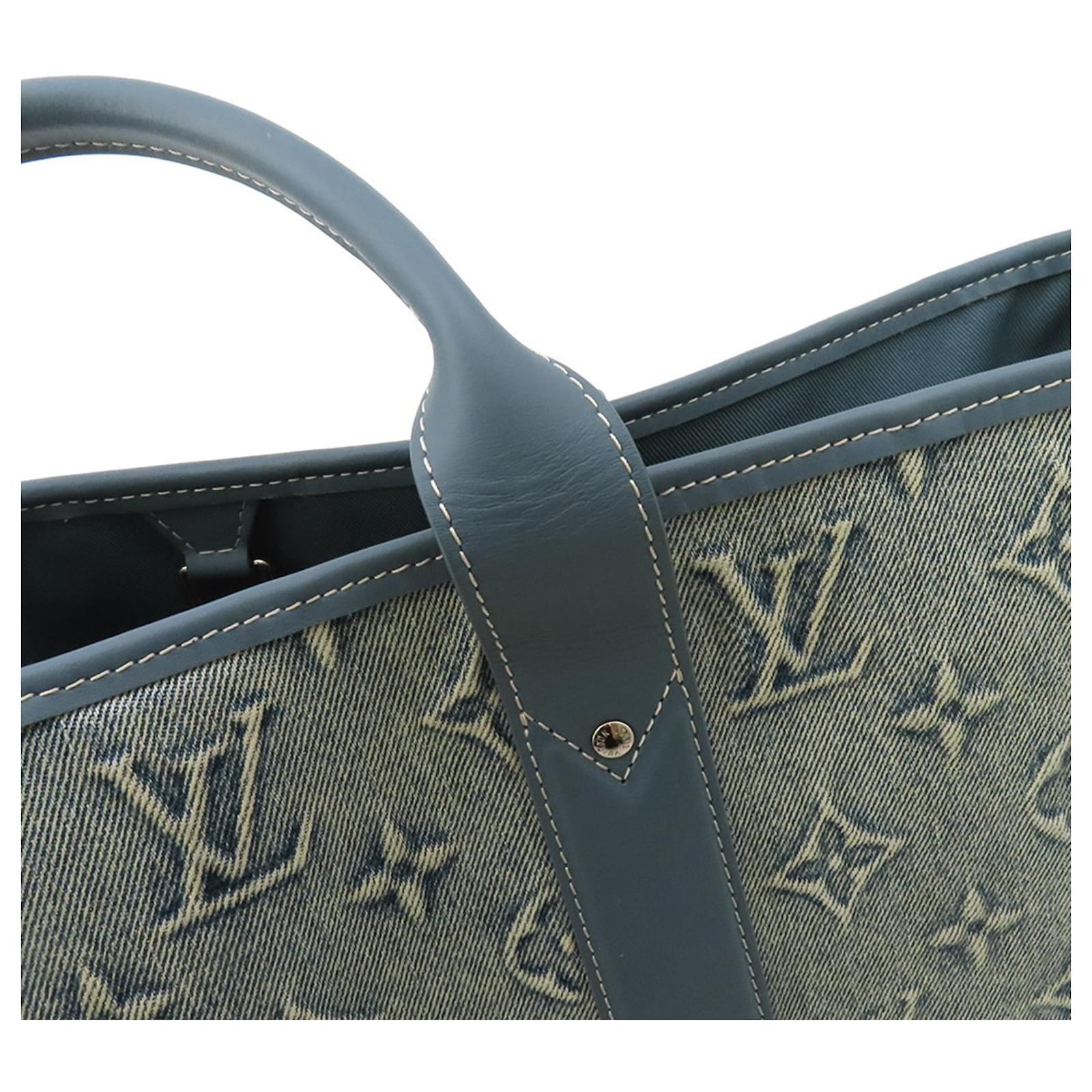 Louis Vuitton Monogram Washed Denim Weekend Tote Bag Blue ref.2427058