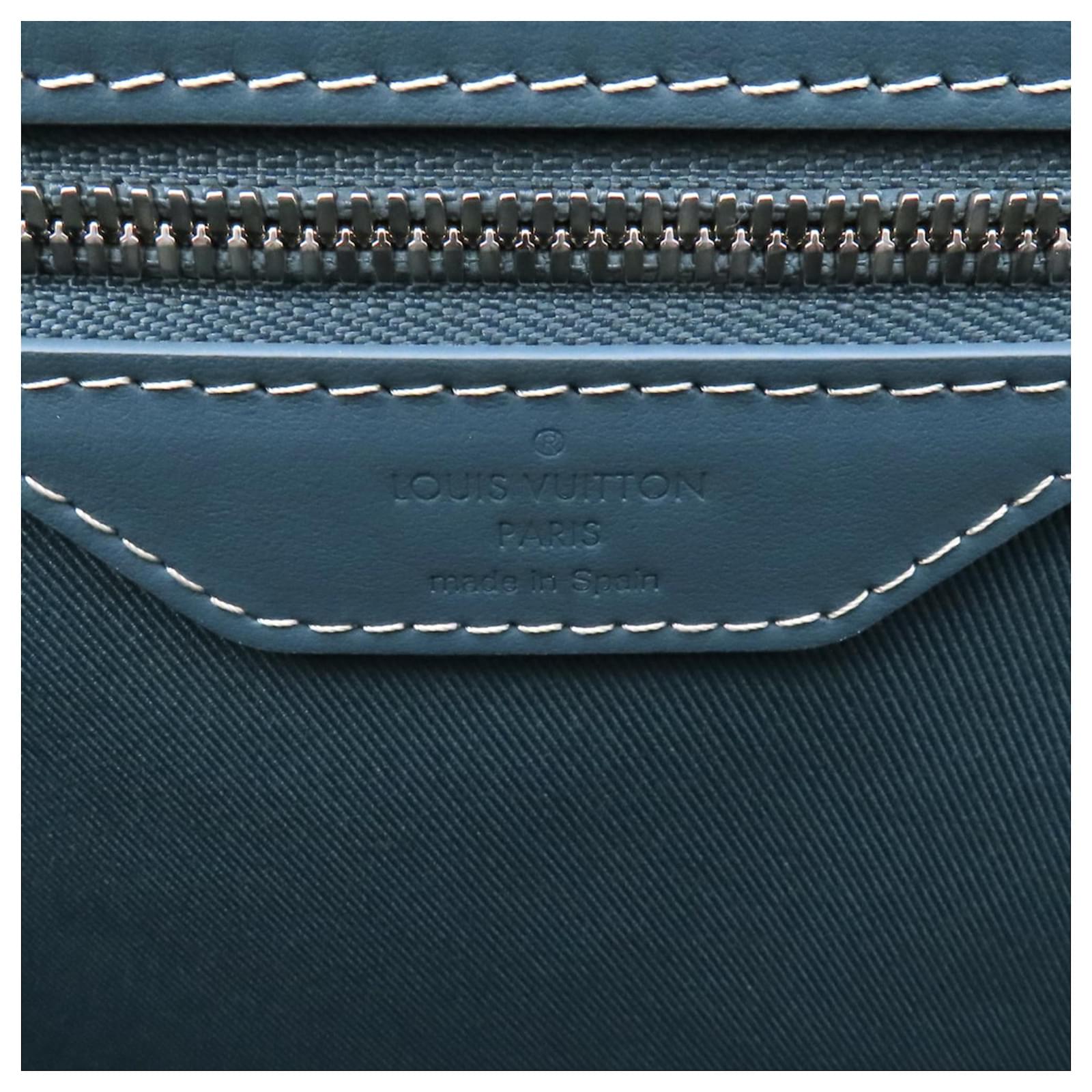 Louis Vuitton Monogram Washed Denim Weekend Tote Bag Blue ref.2427058