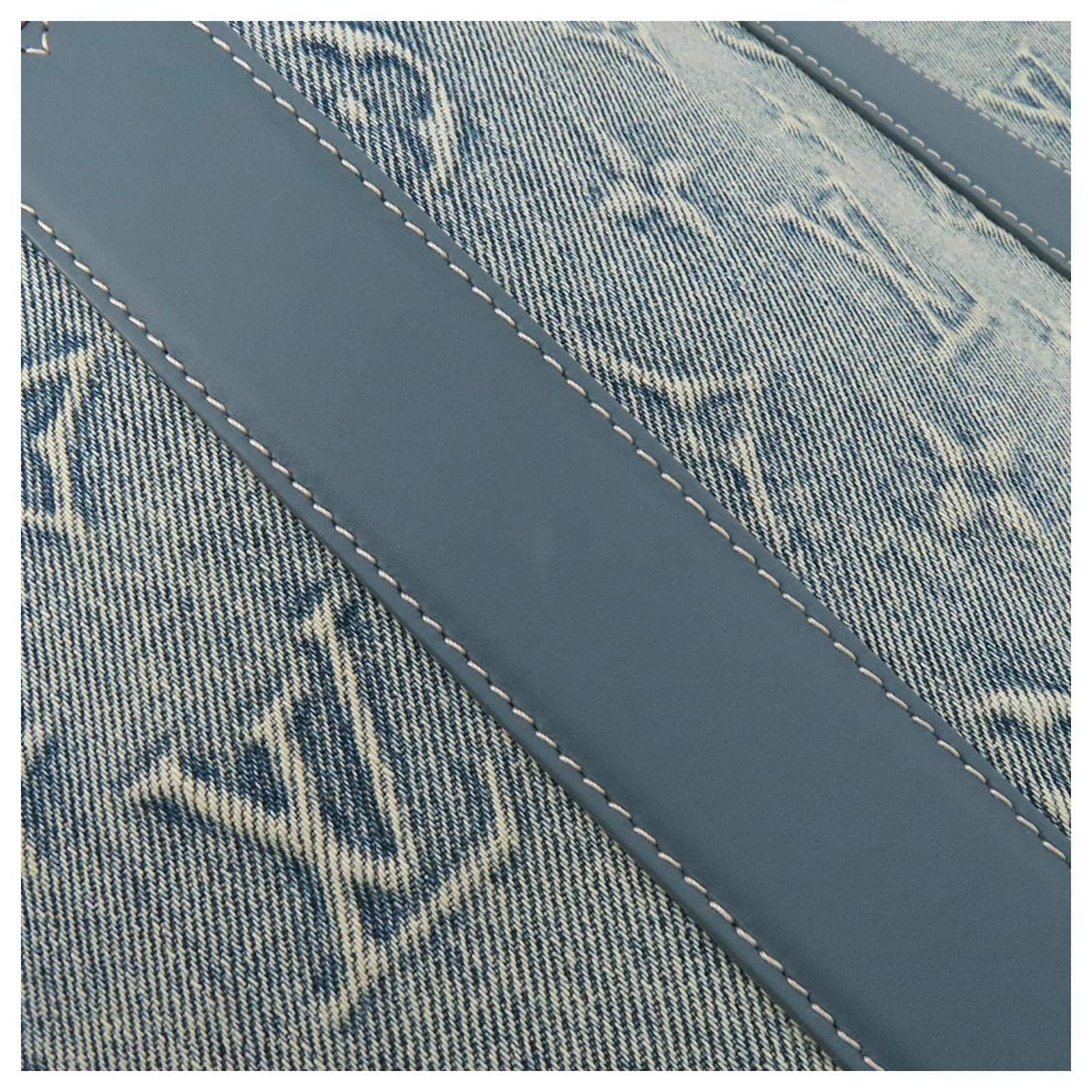 Louis Vuitton Monogram Washed Denim Weekend Tote Bag Blue ref.2427058