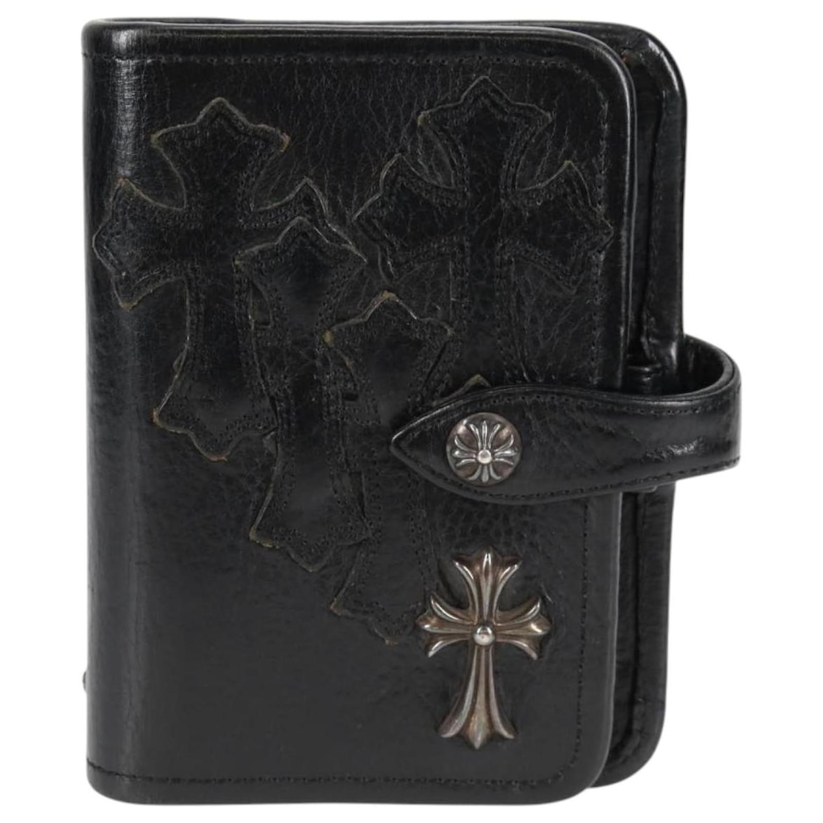 Chrome Hearts Day Planner Cover Leather Black Auth 132856M ref