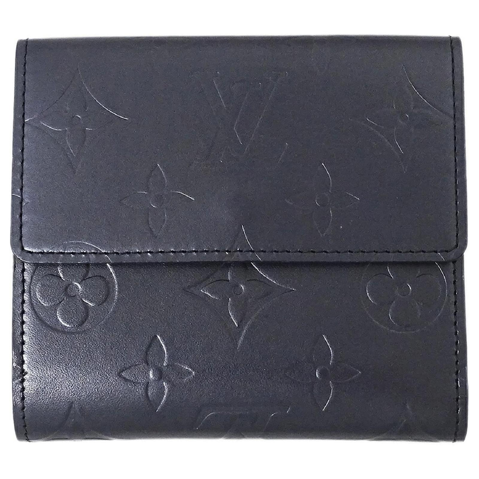 Louis Vuitton Monogram Matte Wallet Blue Cloth  ref.2429365