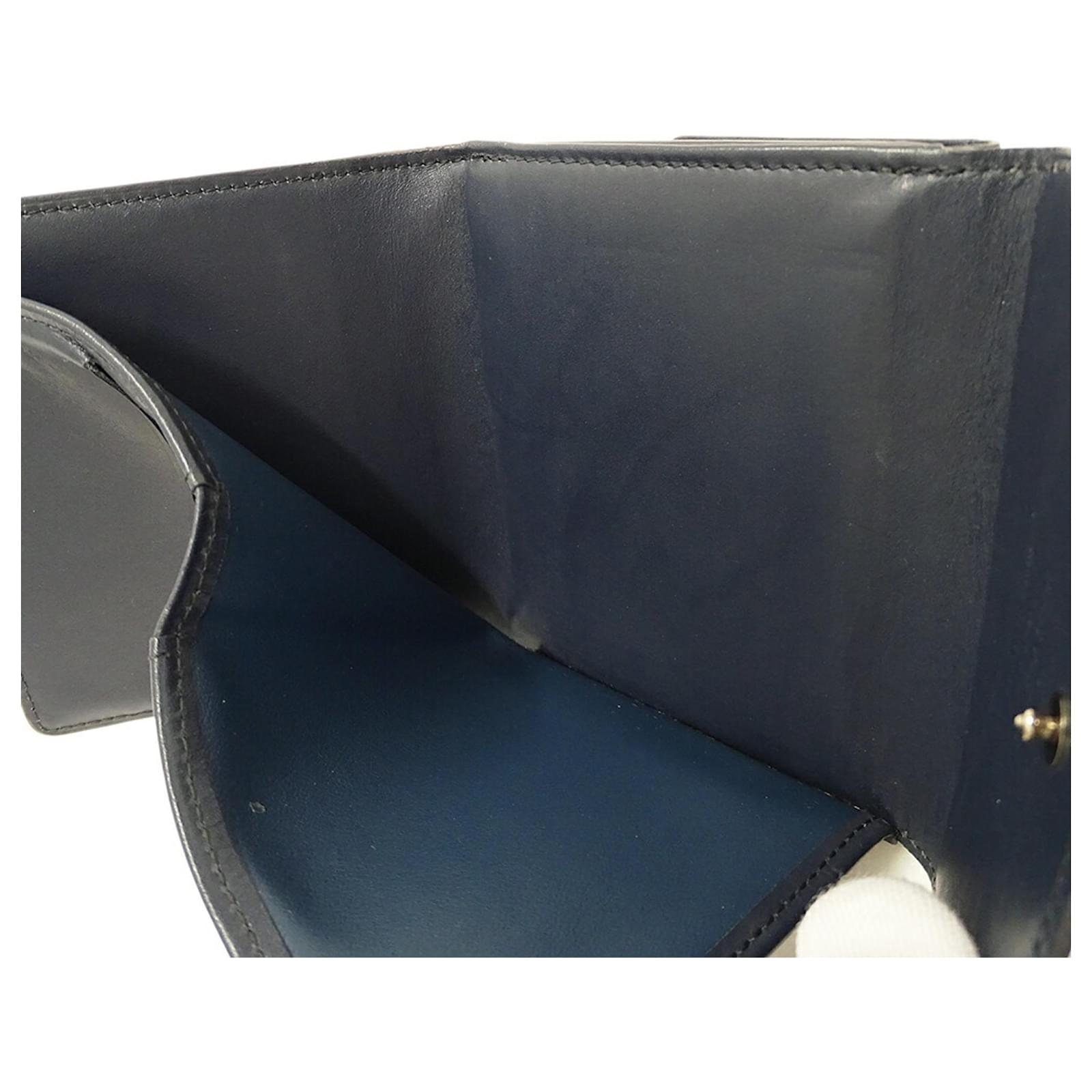 Louis Vuitton Monogram Matte Wallet Blue Cloth  ref.2429365