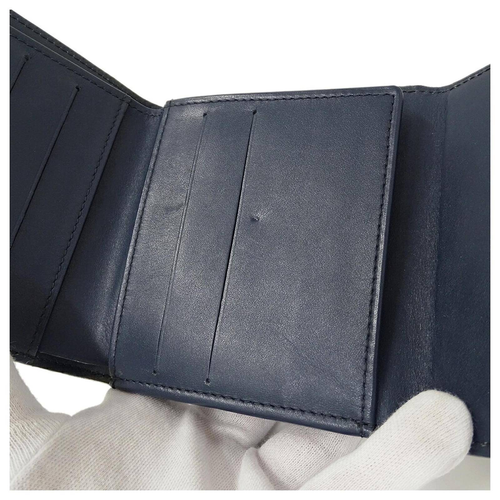 Louis Vuitton Monogram Matte Wallet Blue Cloth  ref.2429365