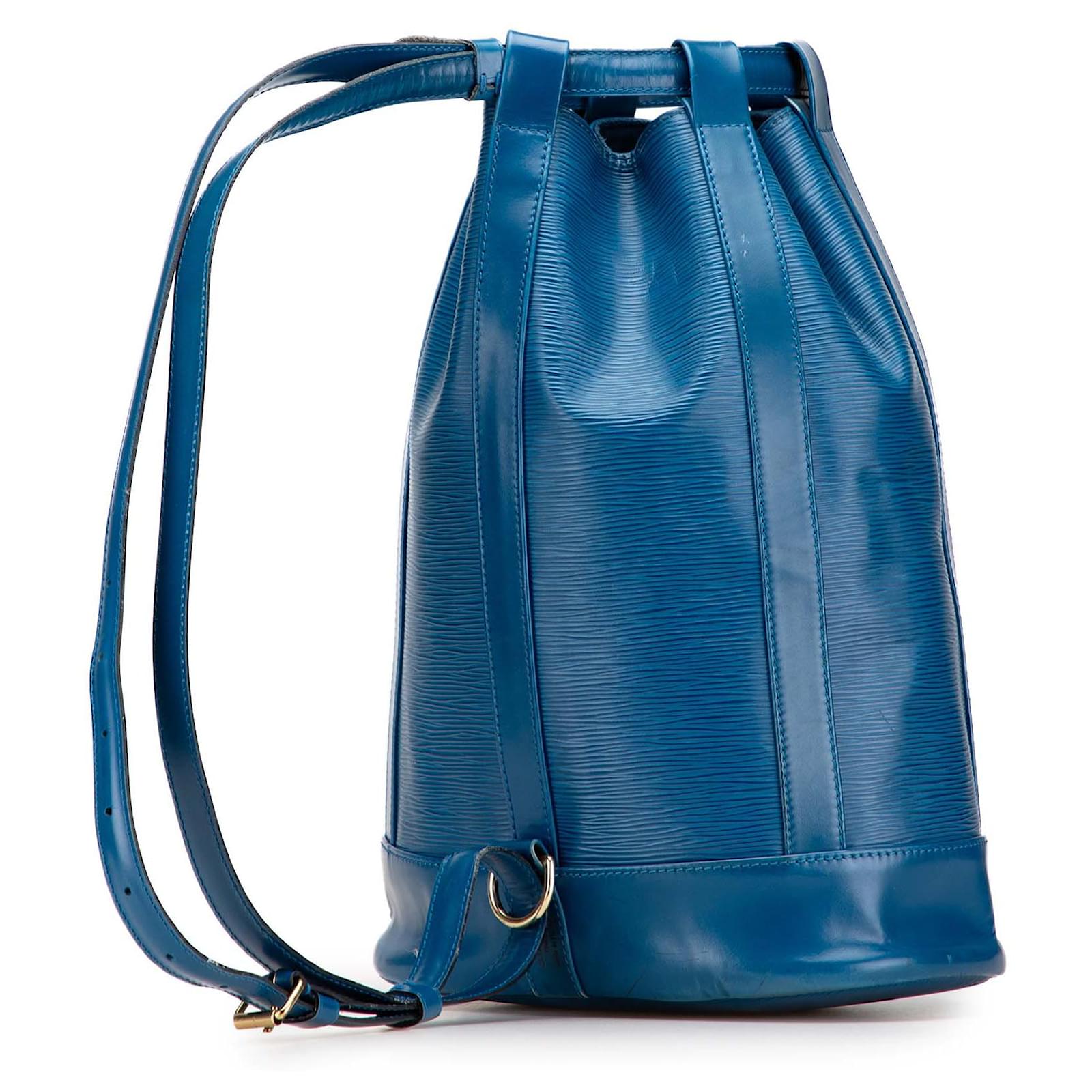 Louis Vuitton Blue Epi Randonnee PM Leather  ref.2429585