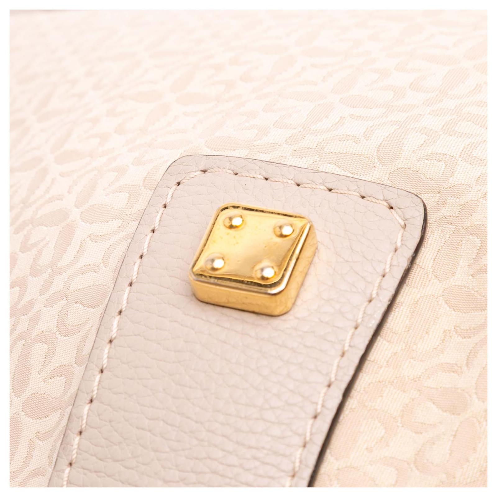 LOEWE Brown Anagram Canvas New Road Hobo Beige Cloth Cloth ref