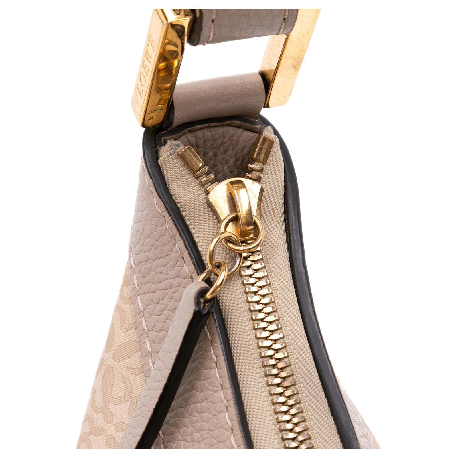 LOEWE Brown Anagram Canvas New Road Hobo Beige Cloth Cloth ref