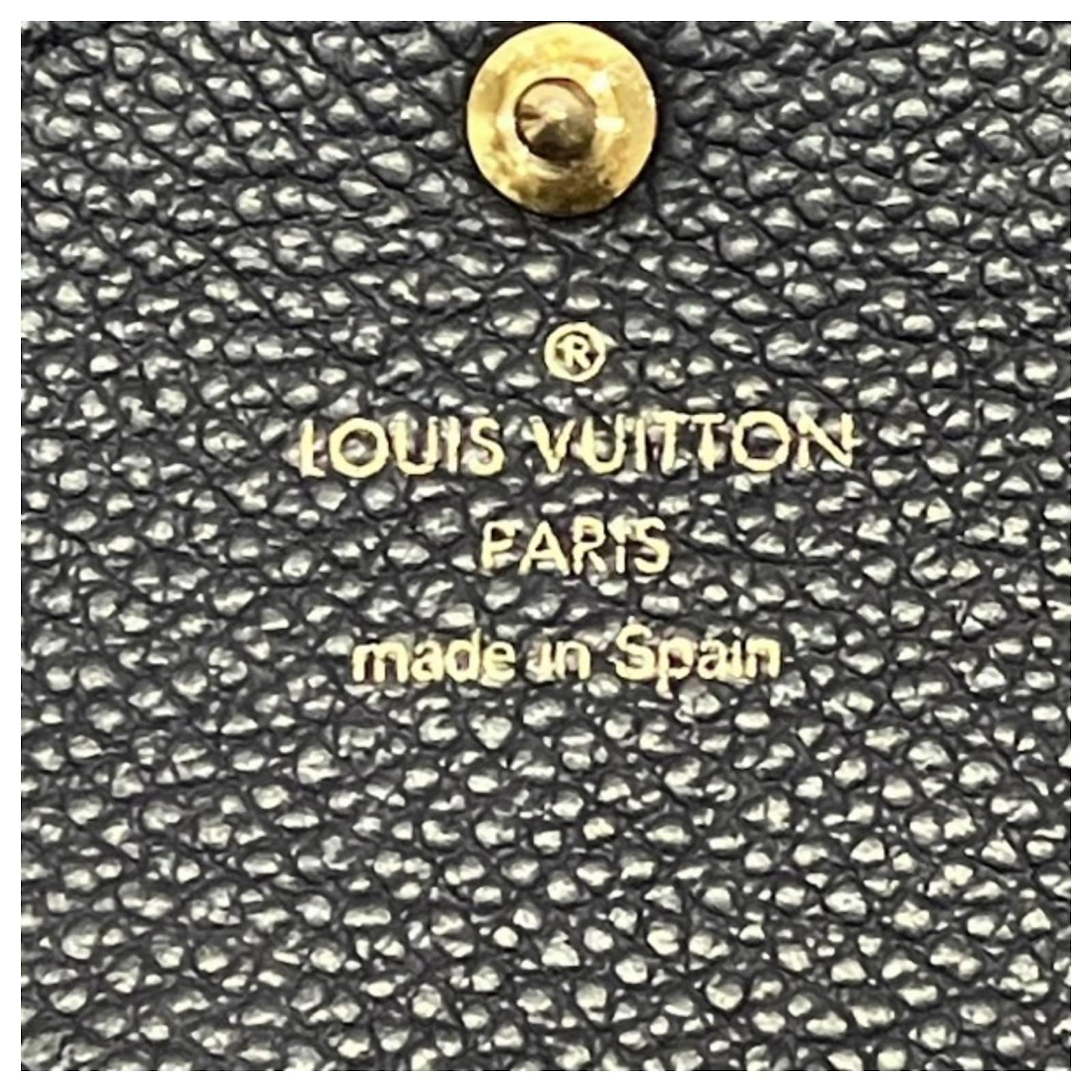 Sarah Louis Vuitton Monogram Empreinte Long Wallet Navy blue Cloth  ref.2430100