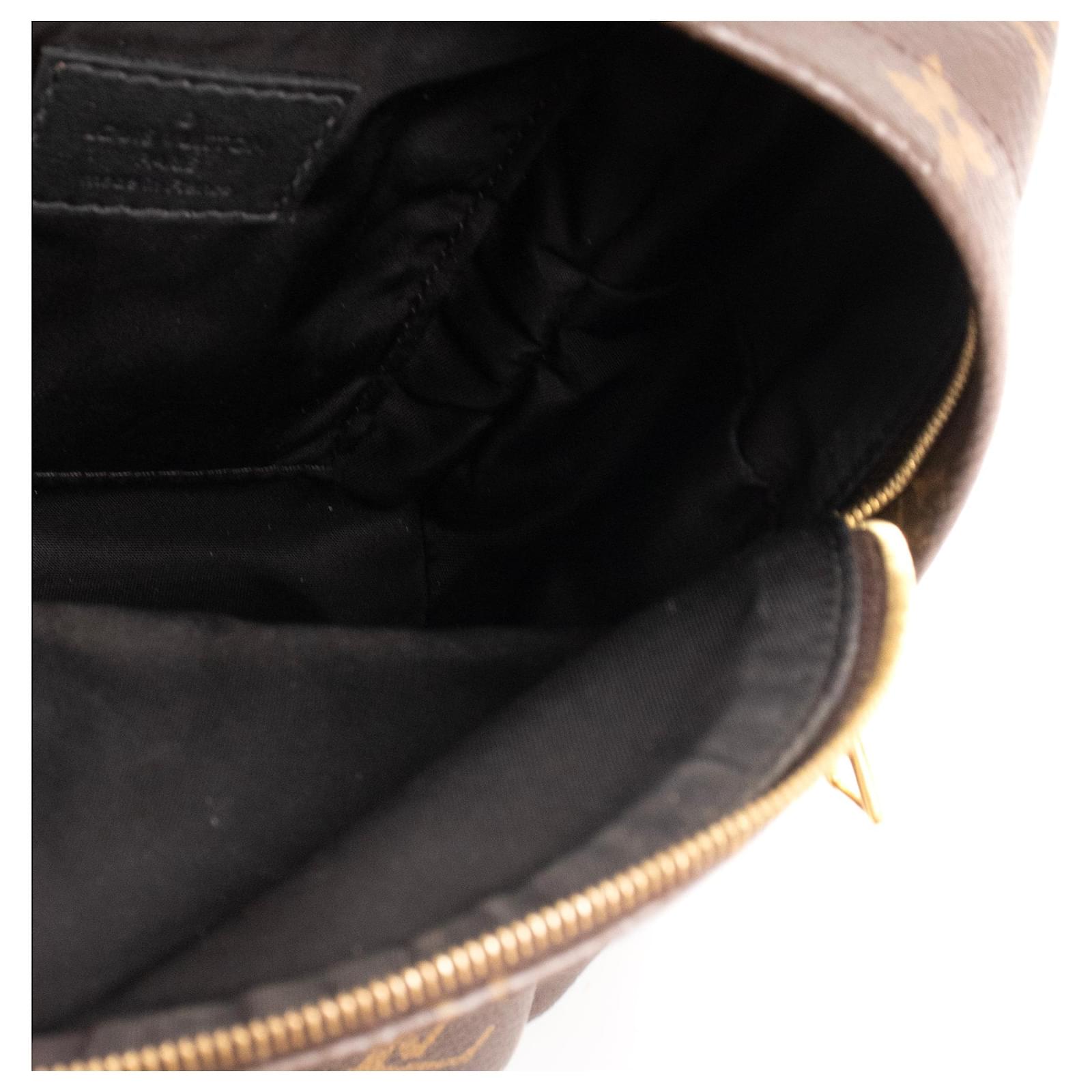 LOUIS VUITTON - Sac  dos Palm Springs Mini Louis Vuitton en toile enduite monogramme Brown Leather  ref.2430839