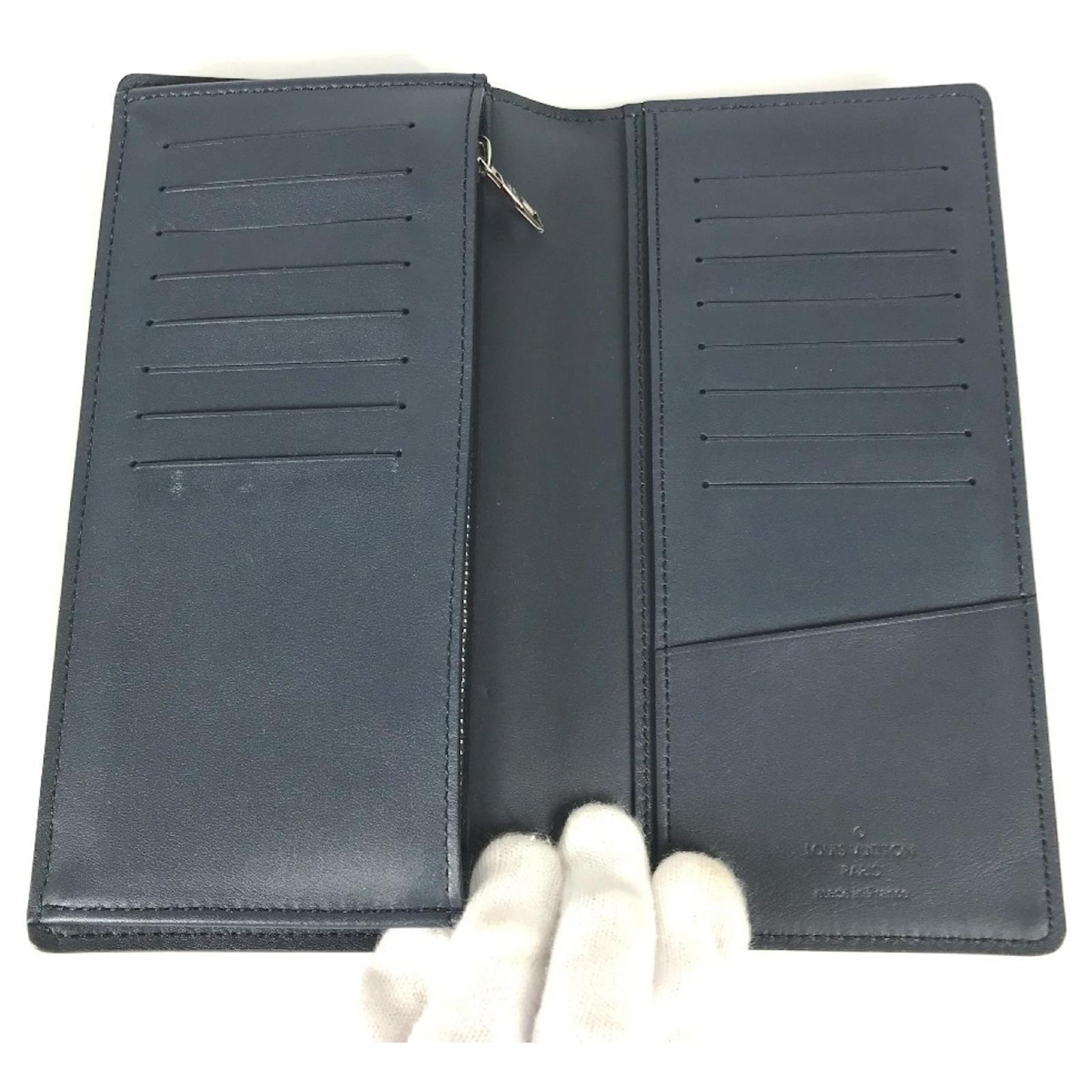 Louis Vuitton Ombre Long Wallet Navy blue Leather  ref.2430941