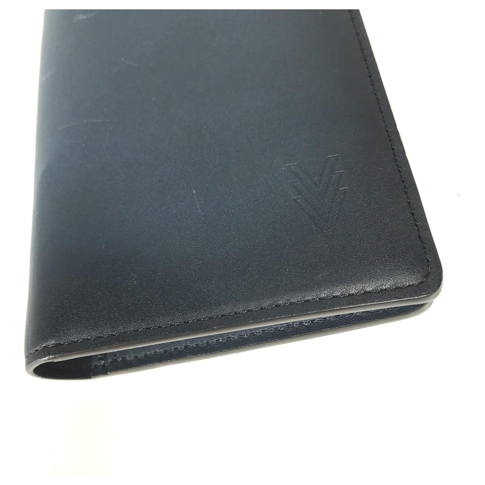 Louis Vuitton Ombre Long Wallet Navy blue Leather  ref.2430941