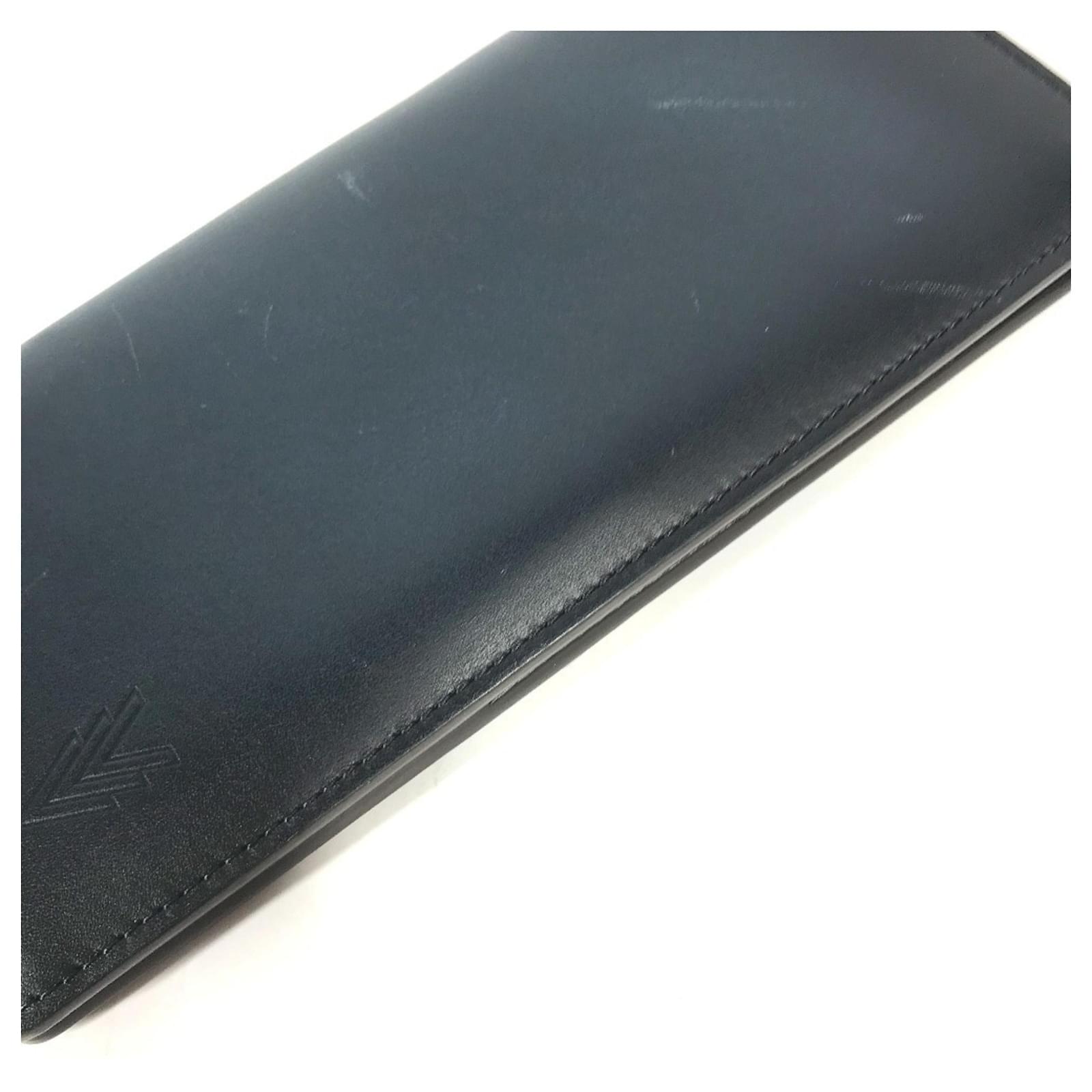 Louis Vuitton Ombre Long Wallet Navy blue Leather  ref.2430941