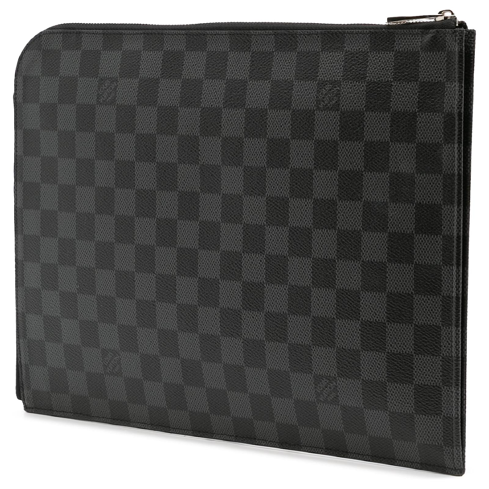 Louis Vuitton Black Damier Graphite Pochette Jour GM Cloth  ref.2431268