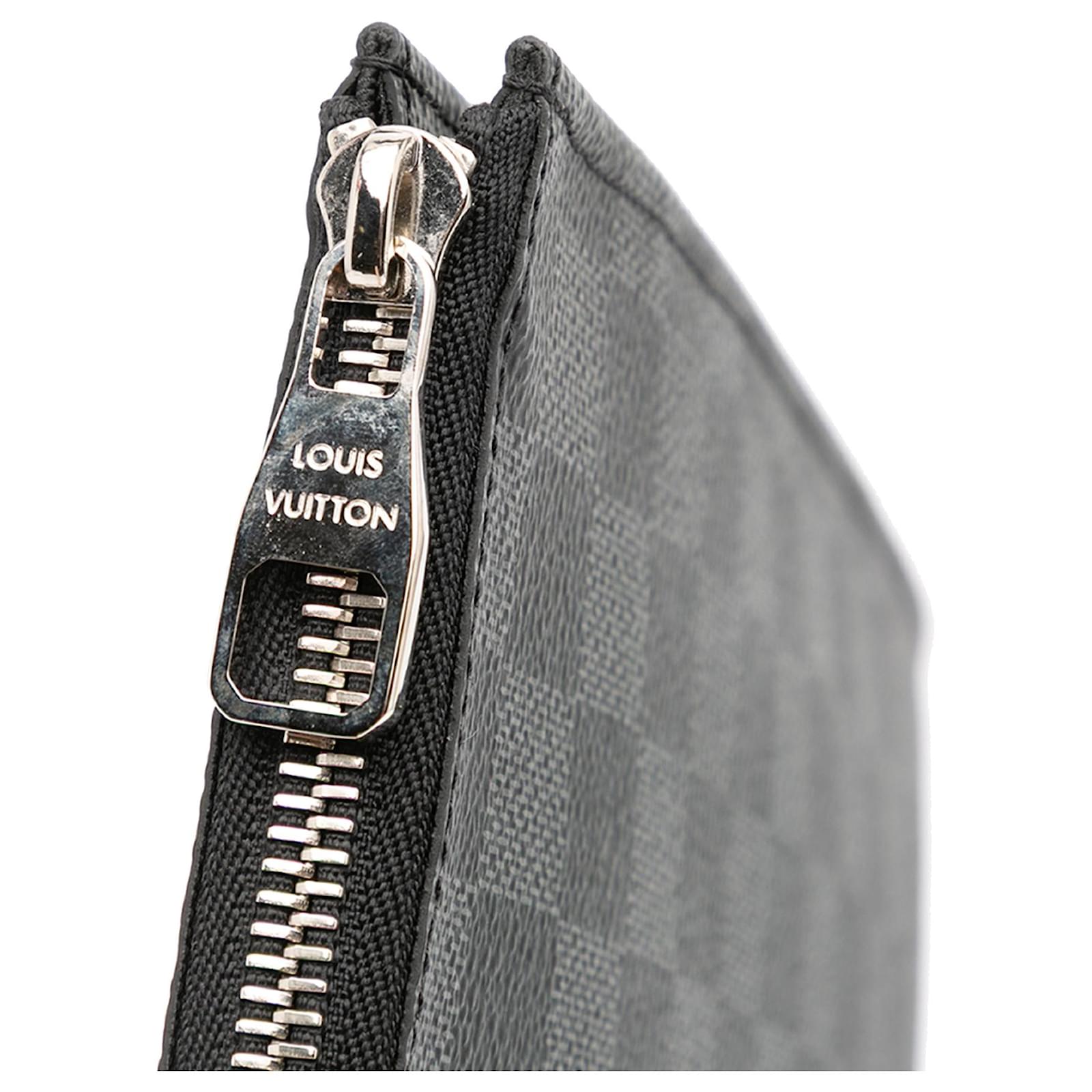 Louis Vuitton Black Damier Graphite Pochette Jour GM Cloth  ref.2431268