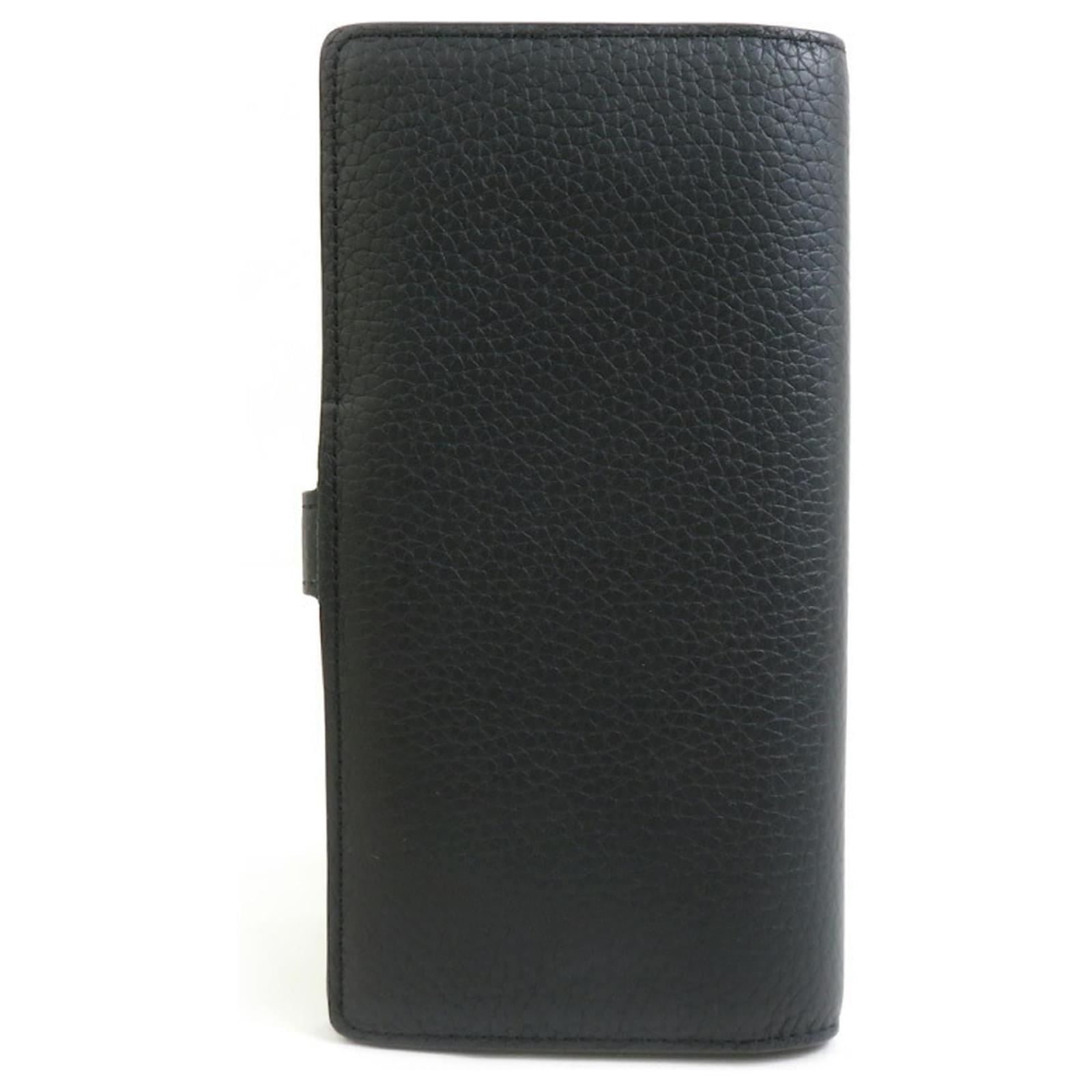 Louis Vuitton Bi-fold Long Wallet Black Leather  ref.2431601