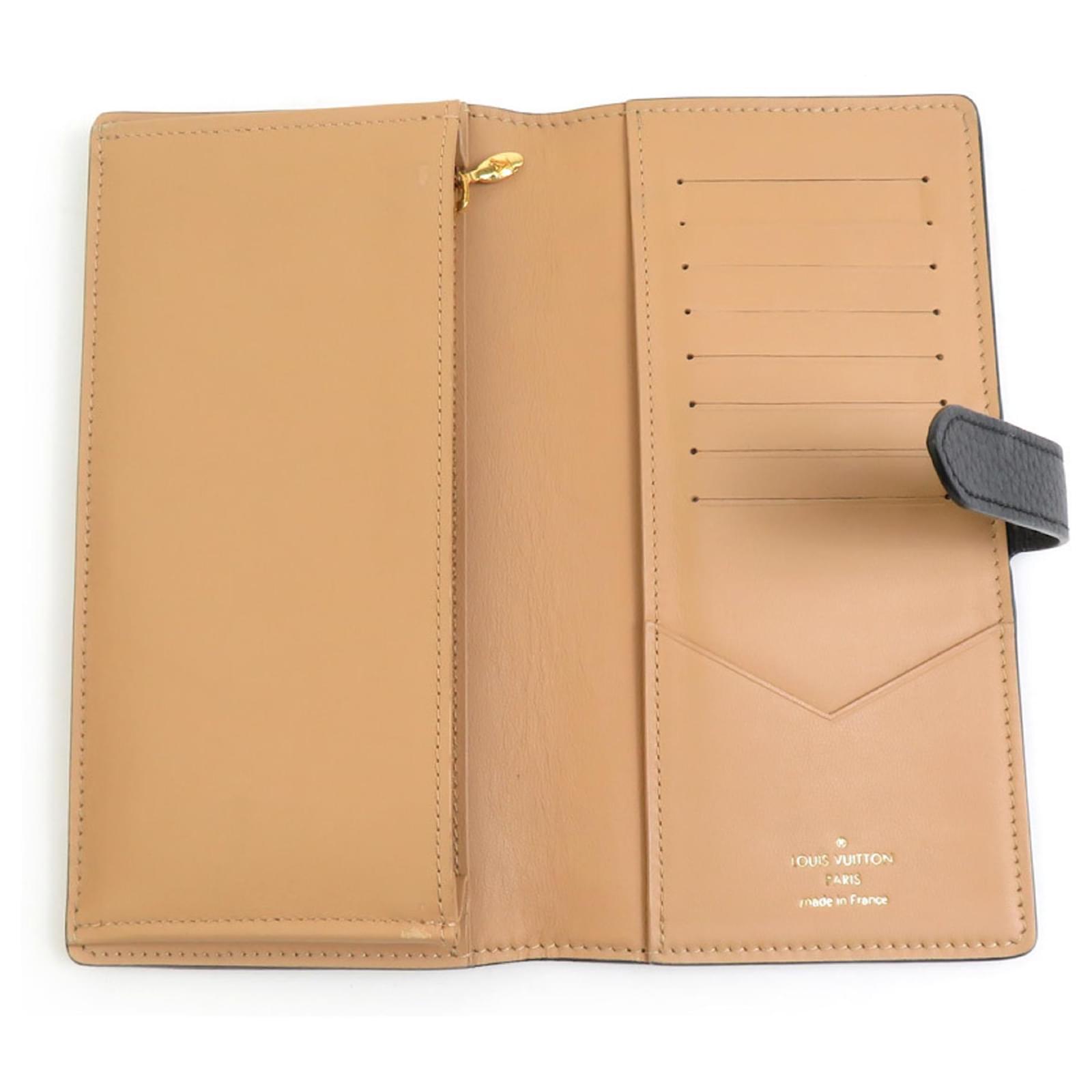 Louis Vuitton Bi-fold Long Wallet Black Leather  ref.2431601