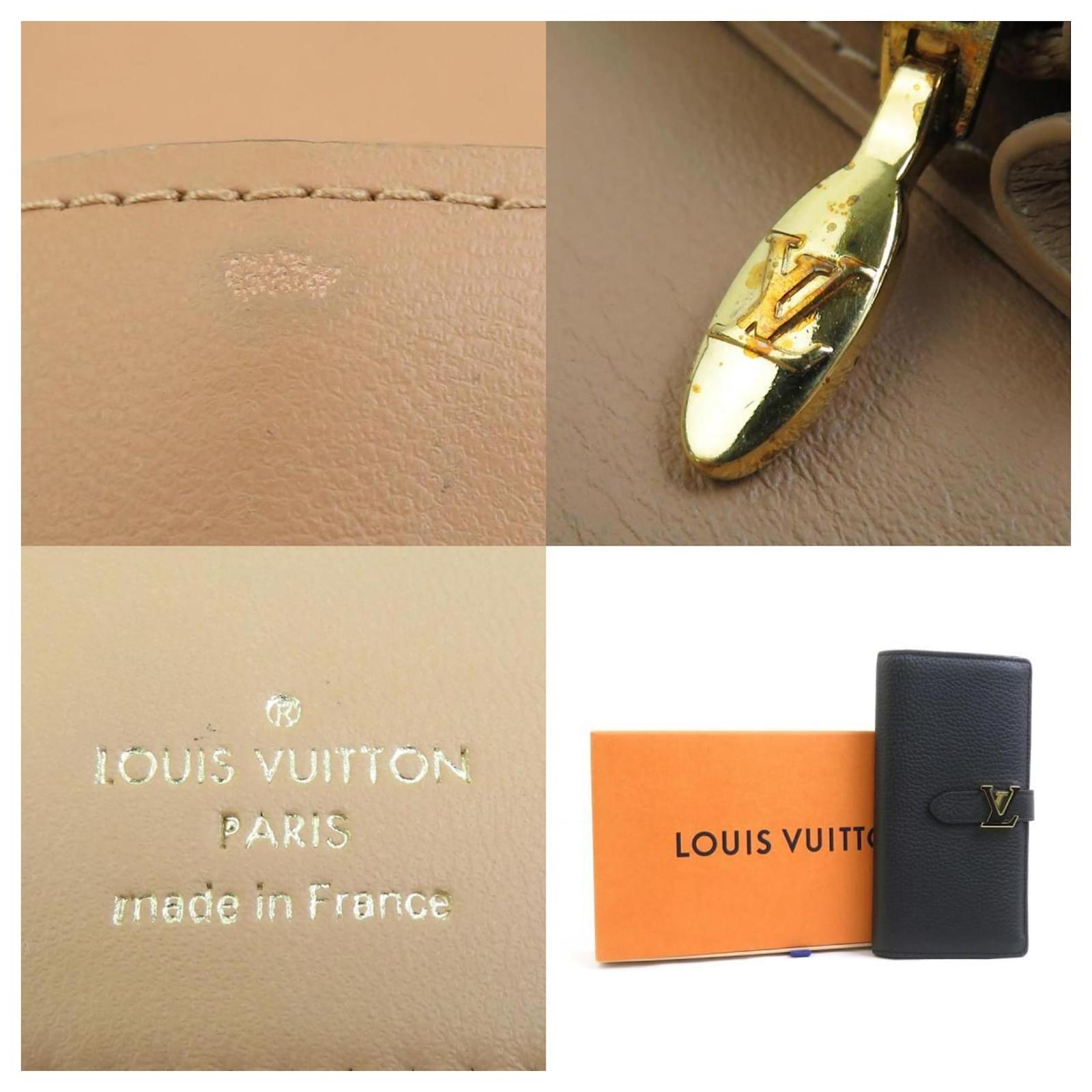 Louis Vuitton Bi-fold Long Wallet Black Leather  ref.2431601