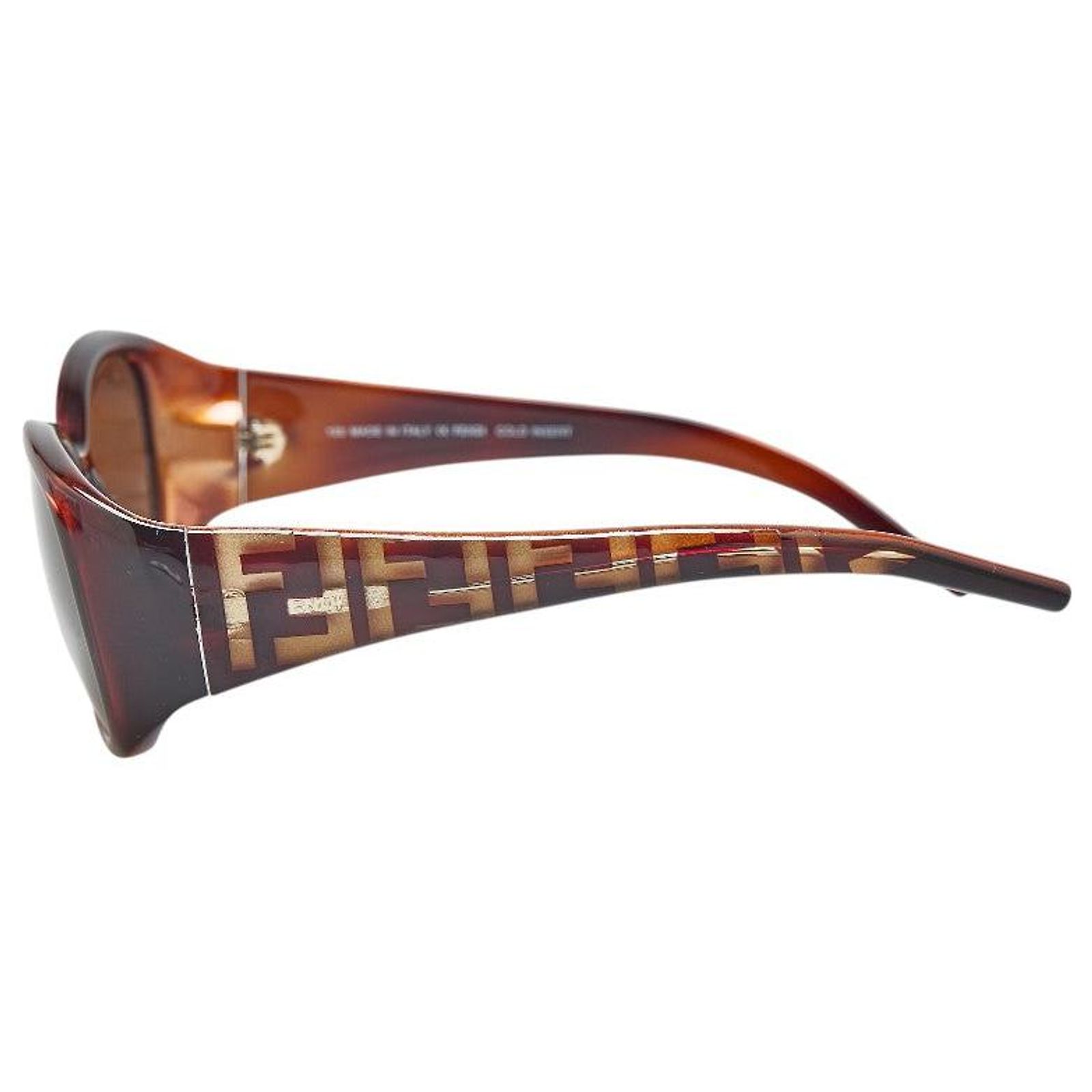 Fendi Brown Zucca Sunglasses Plastic FS407 All Over Print FENDI Women main image 4