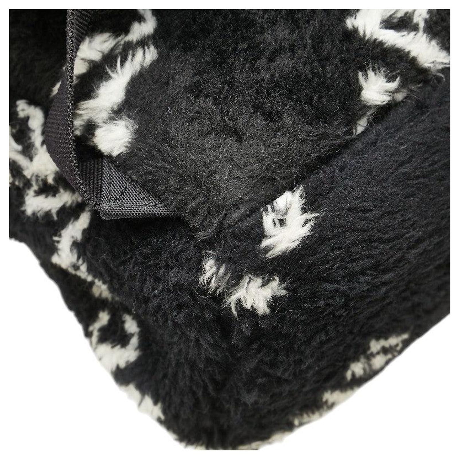 Balenciaga Everyday Fake Fur Leather Backpack Black White  display picture 1