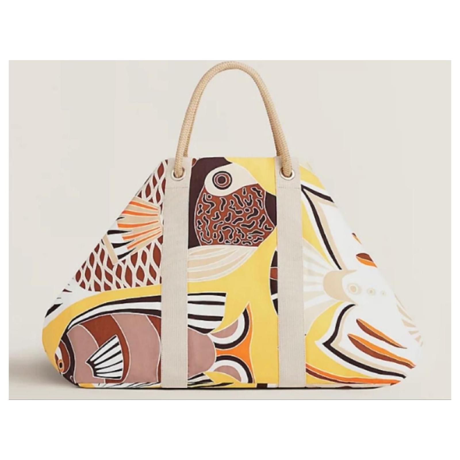 hermesエルメスTRAFFIC JAM BEACH BAG HERMES Cotton Canvas Traffic Jam Beach Bag 1424081