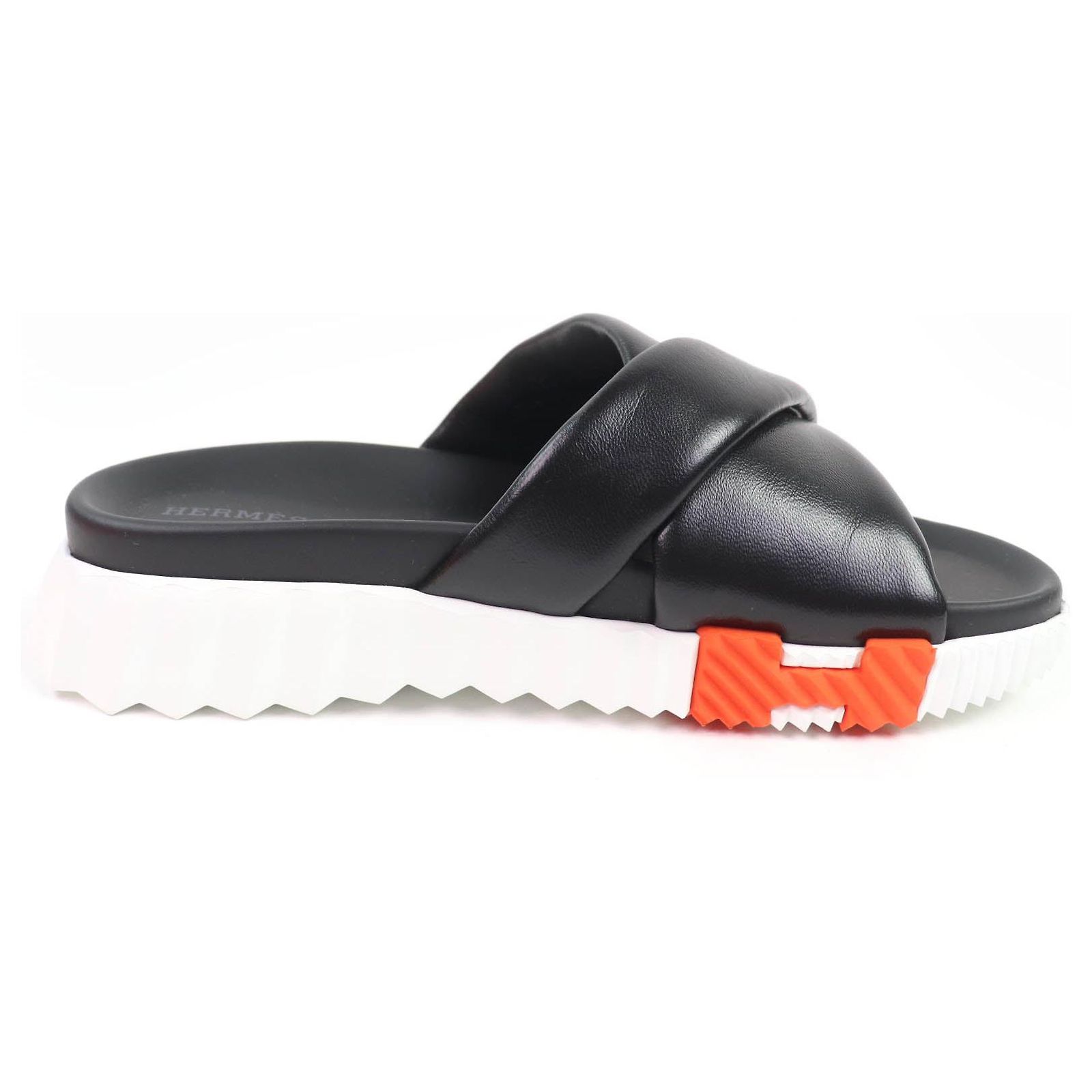 Hermes Sandals Slide Infrastructure Hermes-Platform-H-Cut-Leather-  main image 3