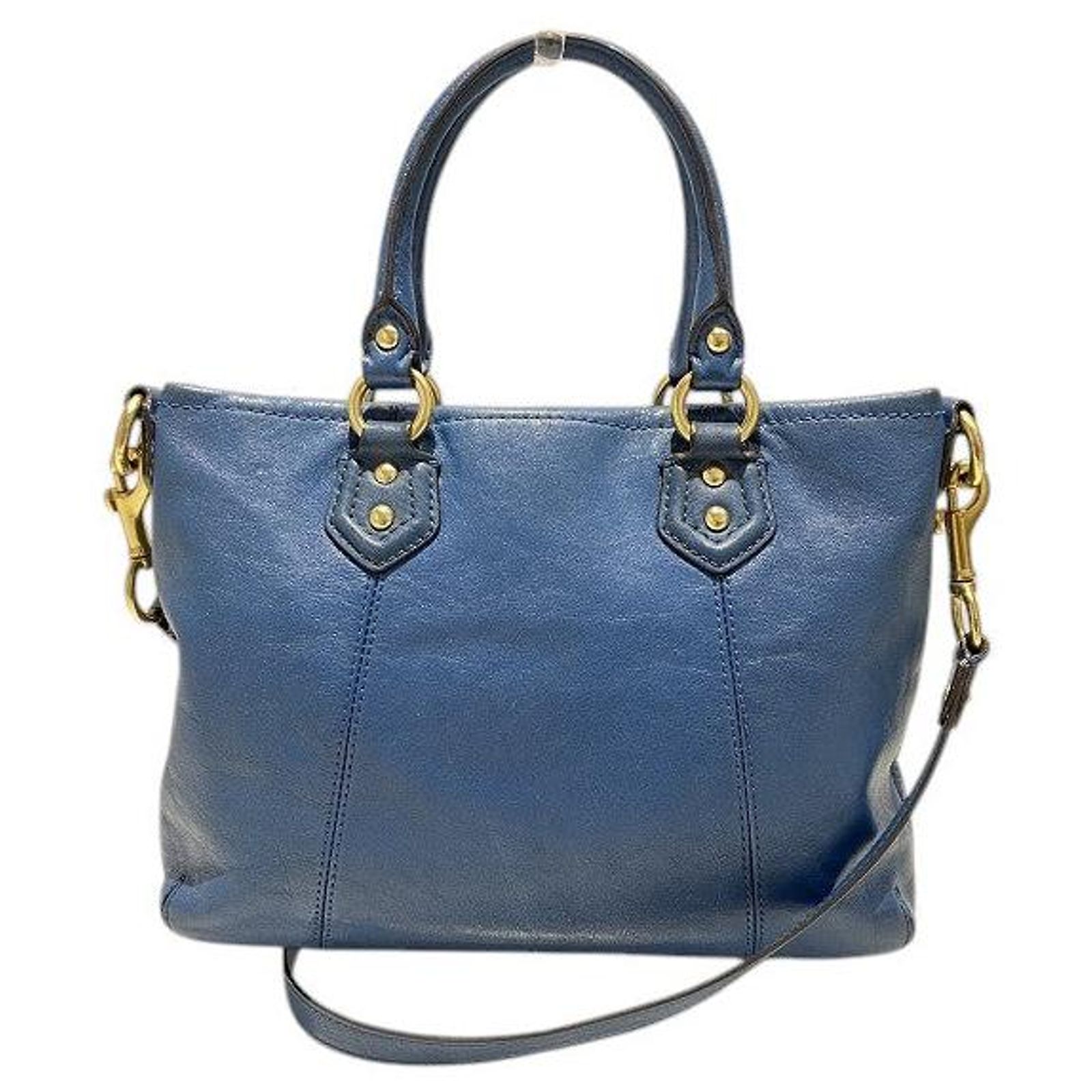 Coach Ashley Leather 2way Bag Blue ref.JC2436629 (Sold) - Joli Closet