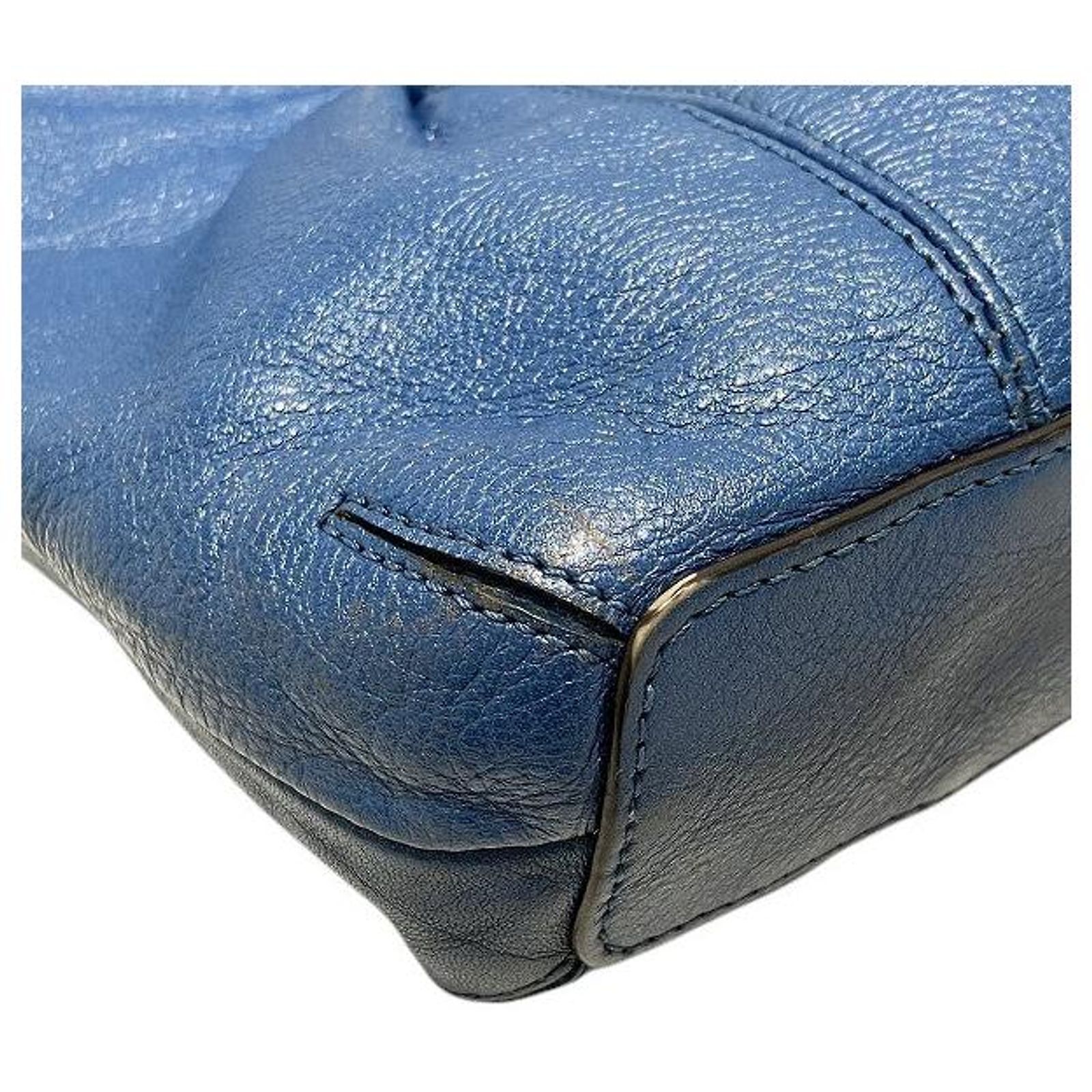 Coach Ashley Leather 2way Bag Blue ref.JC2436629 (Sold) - Joli Closet